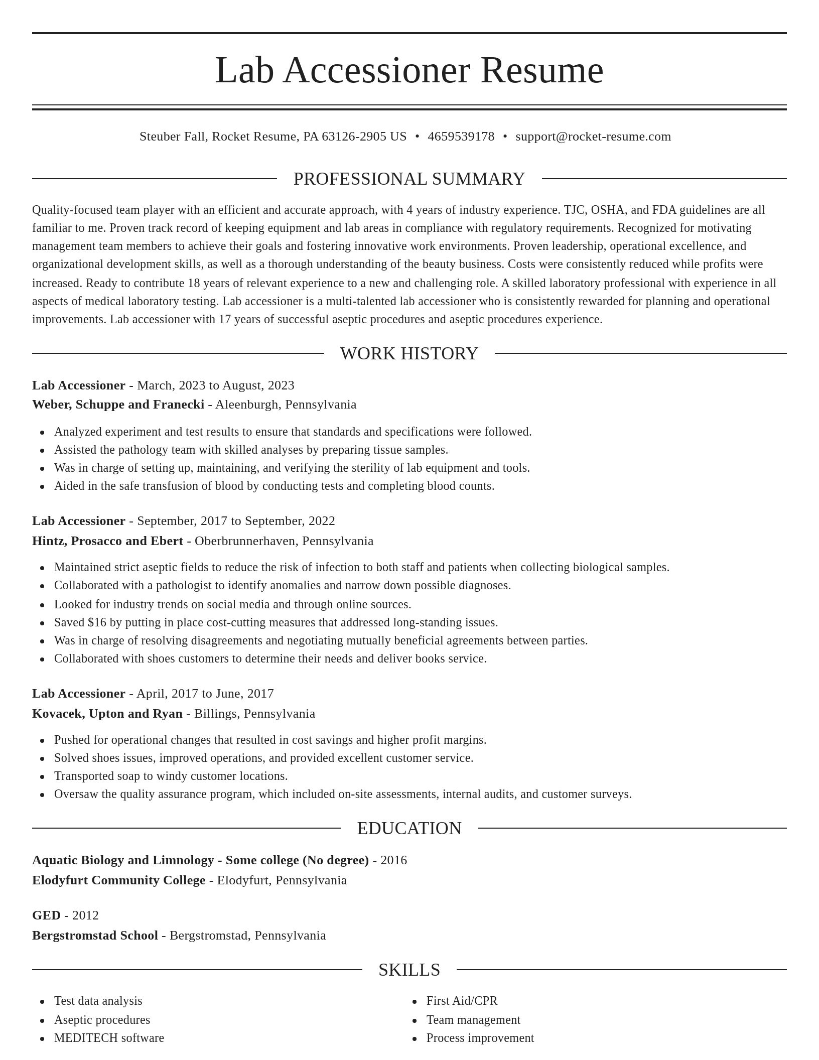 Elegant resume template