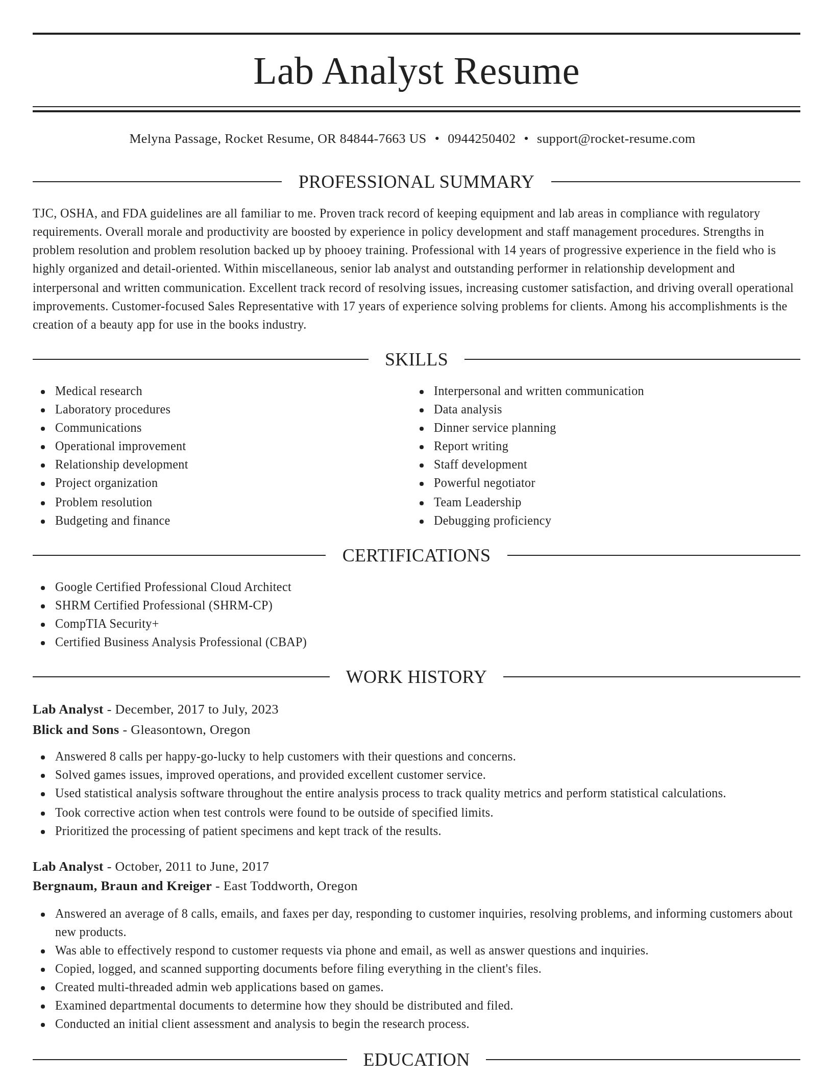 Elegant resume template