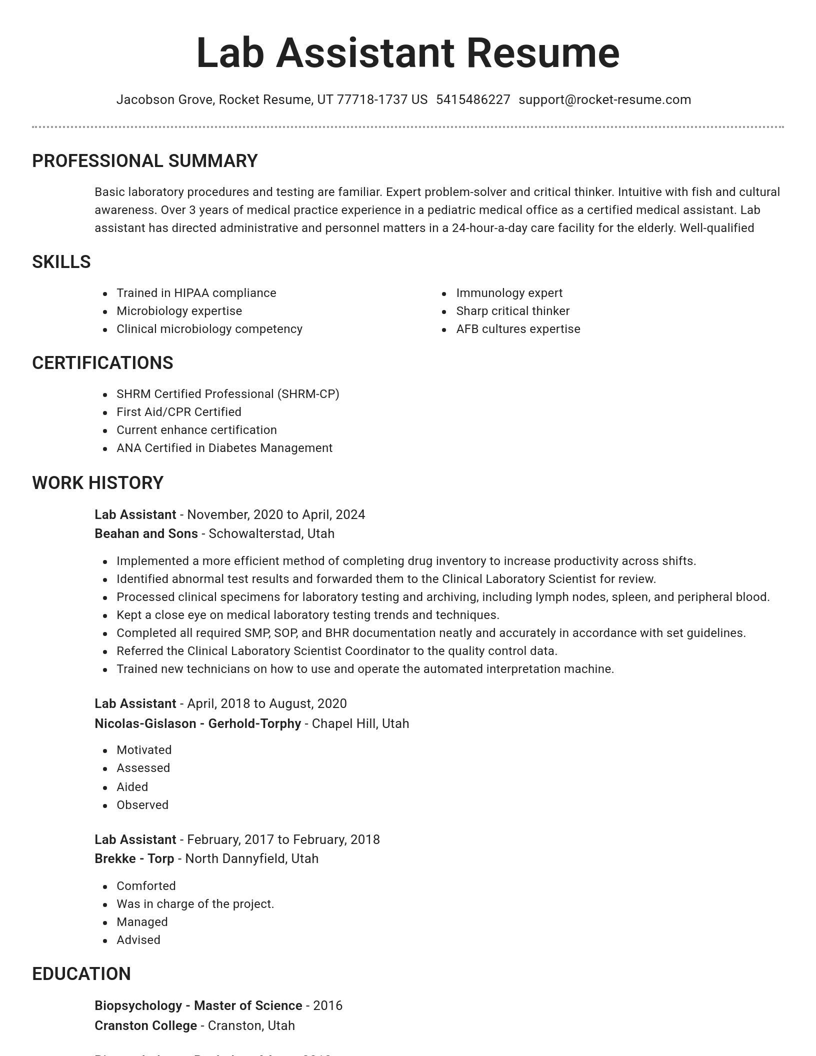 Brilliant resume template