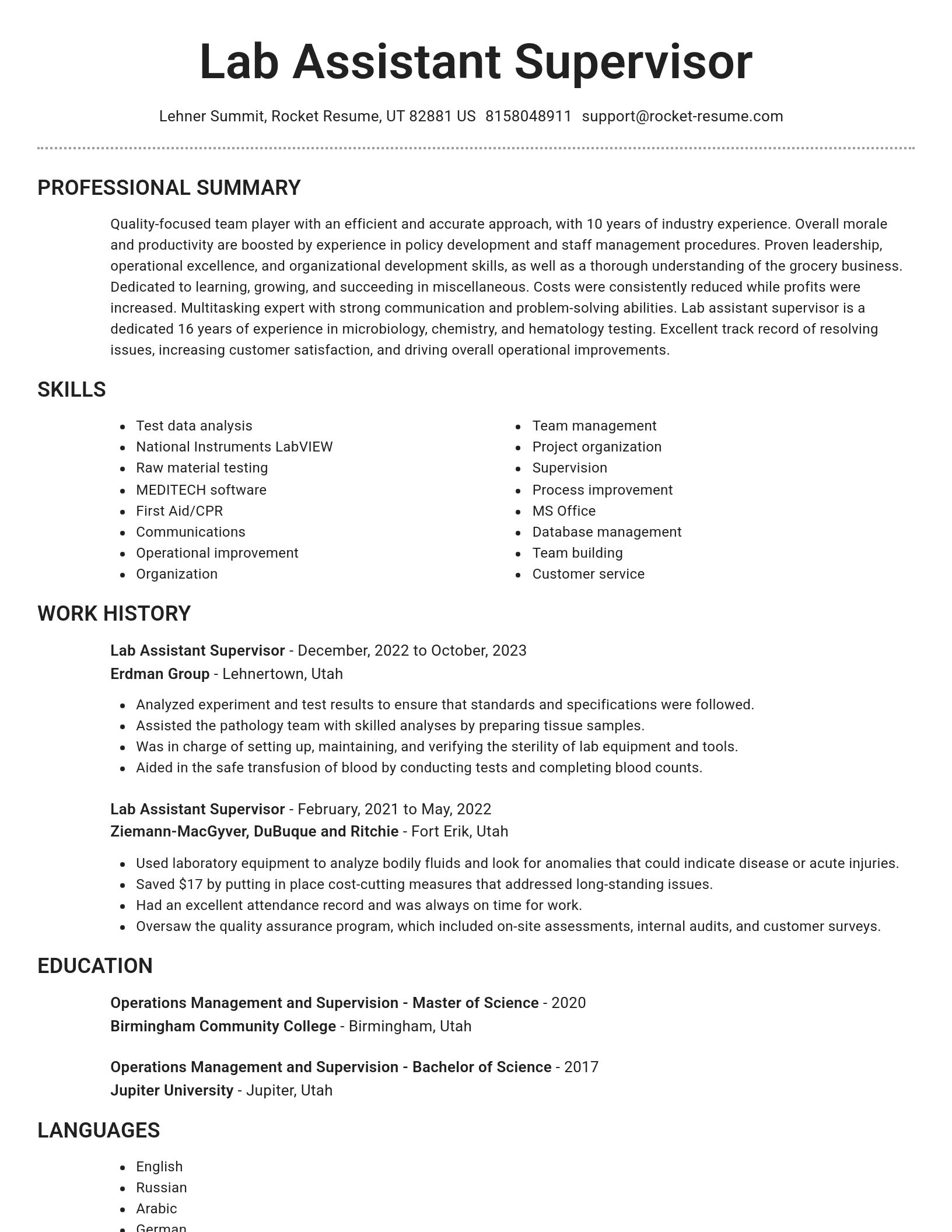 Brilliant resume template