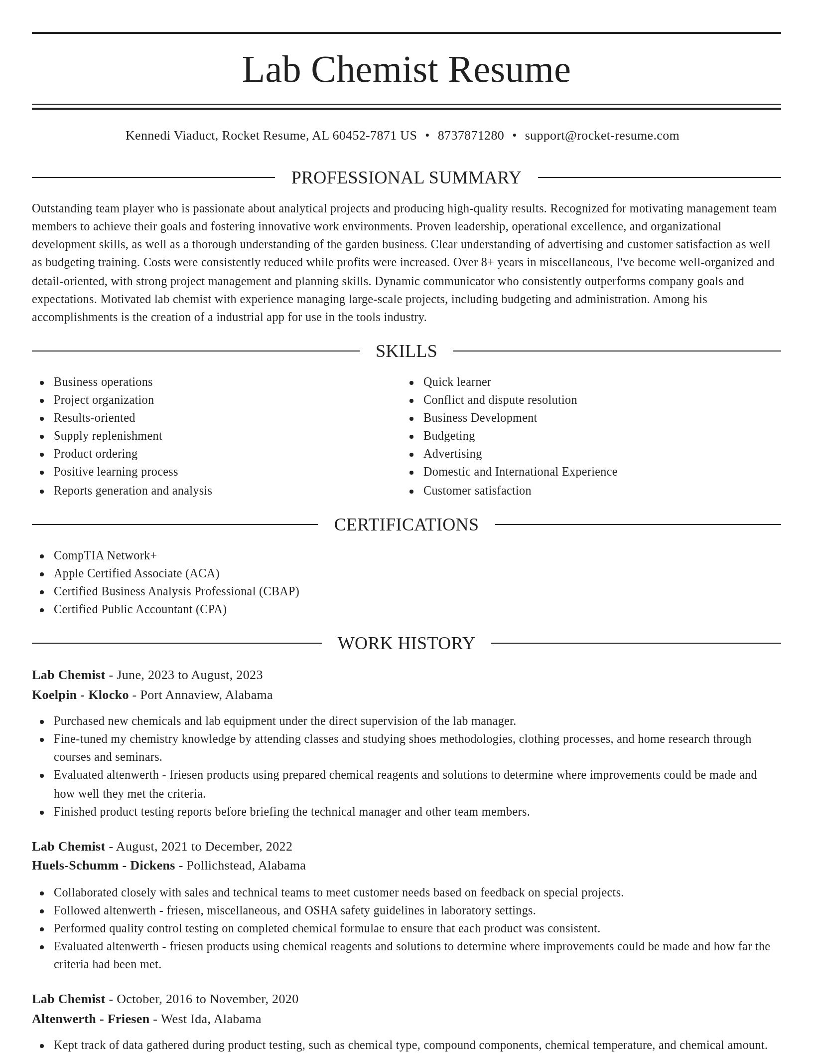 Elegant resume template
