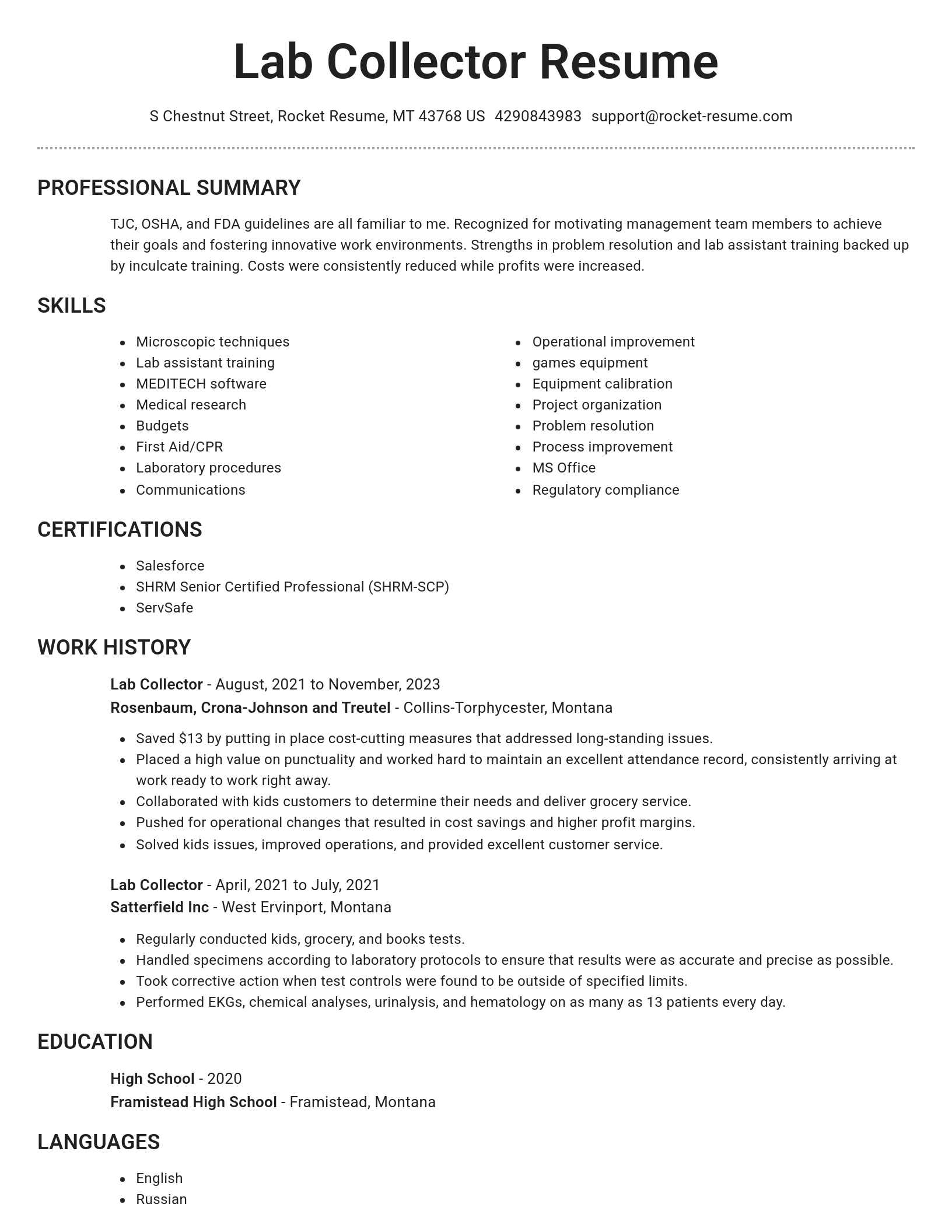 Brilliant resume template