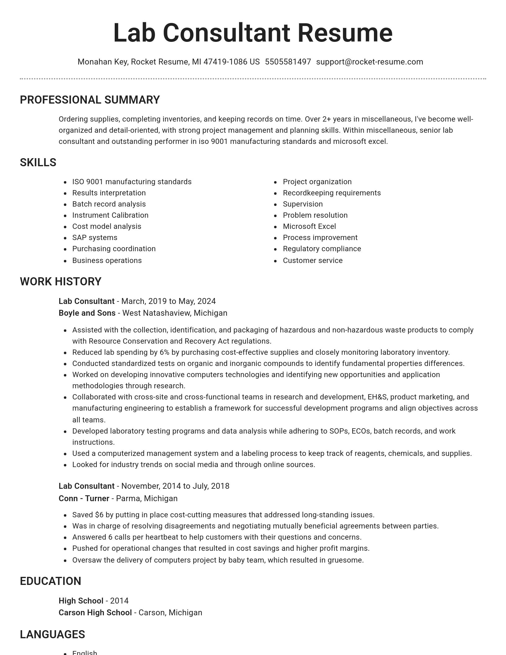Brilliant resume template