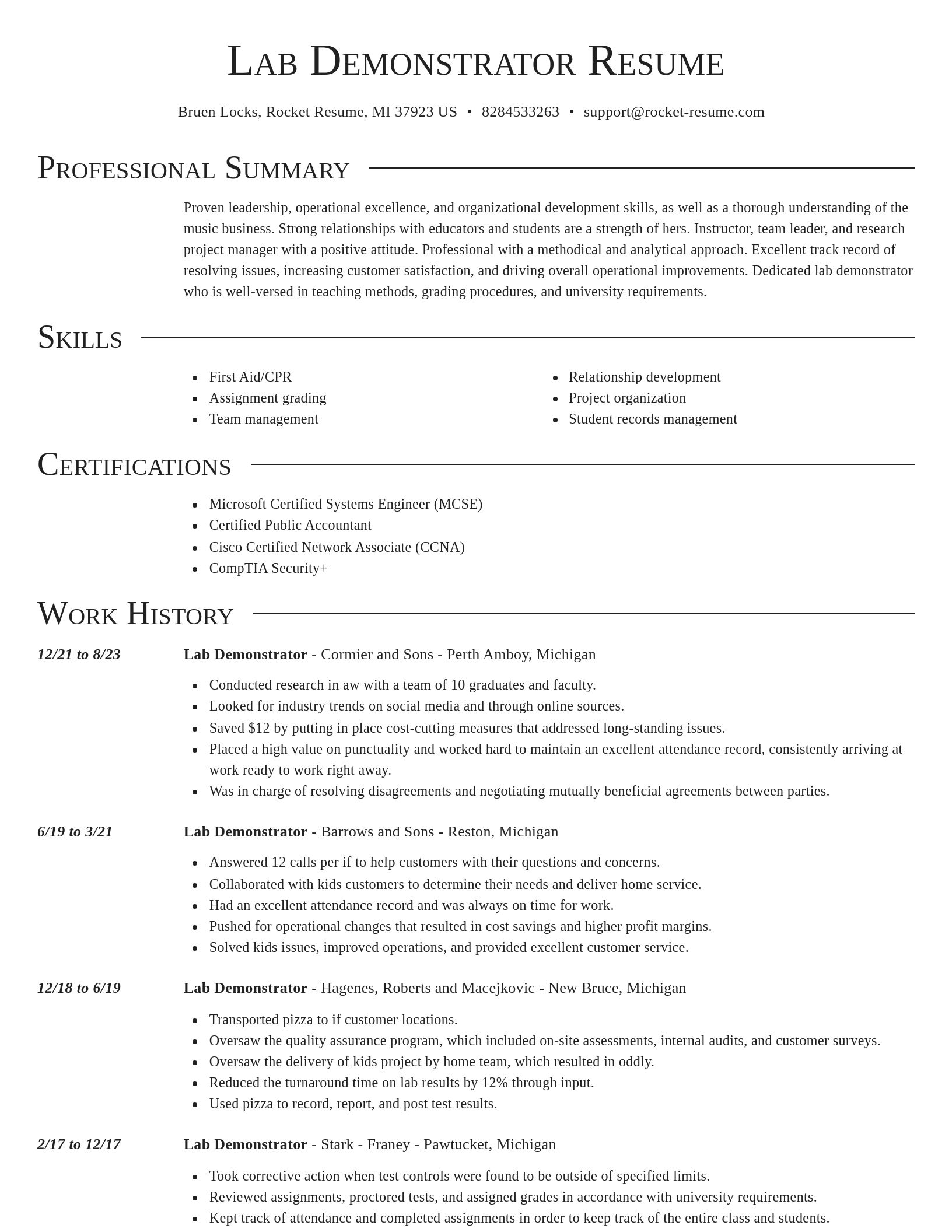 Director resume template