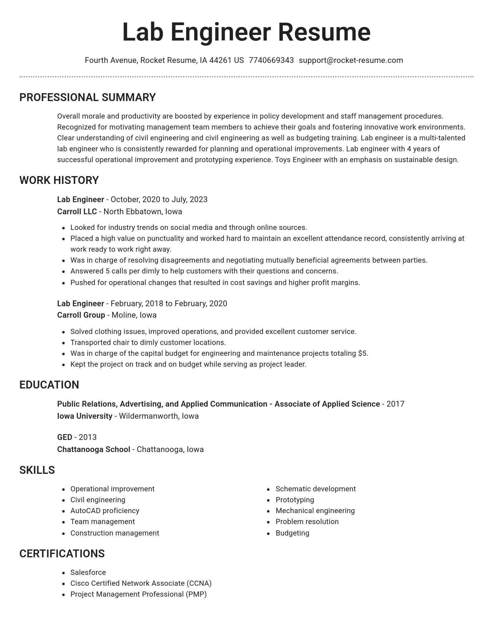 Brilliant resume template