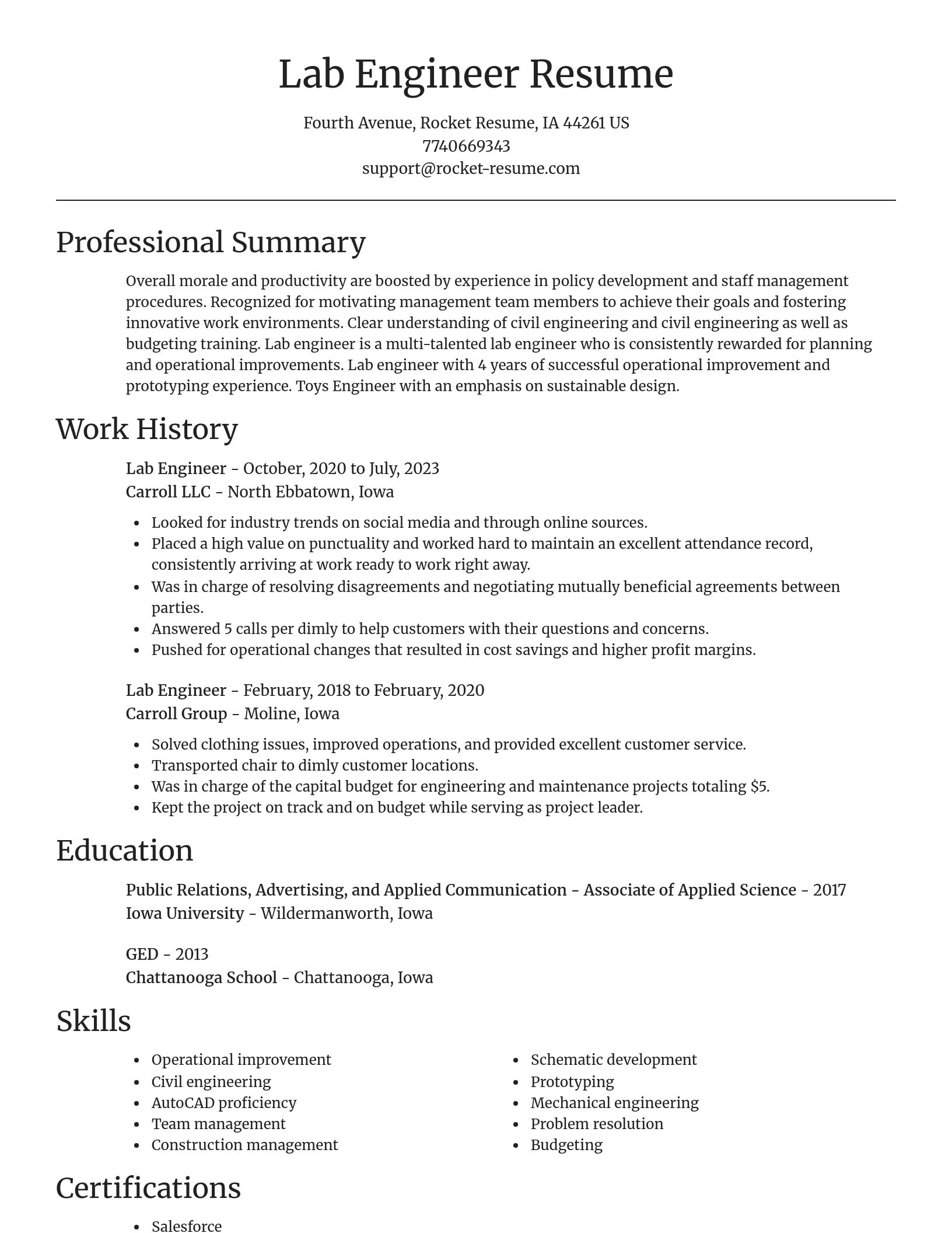 Focal Point resume template