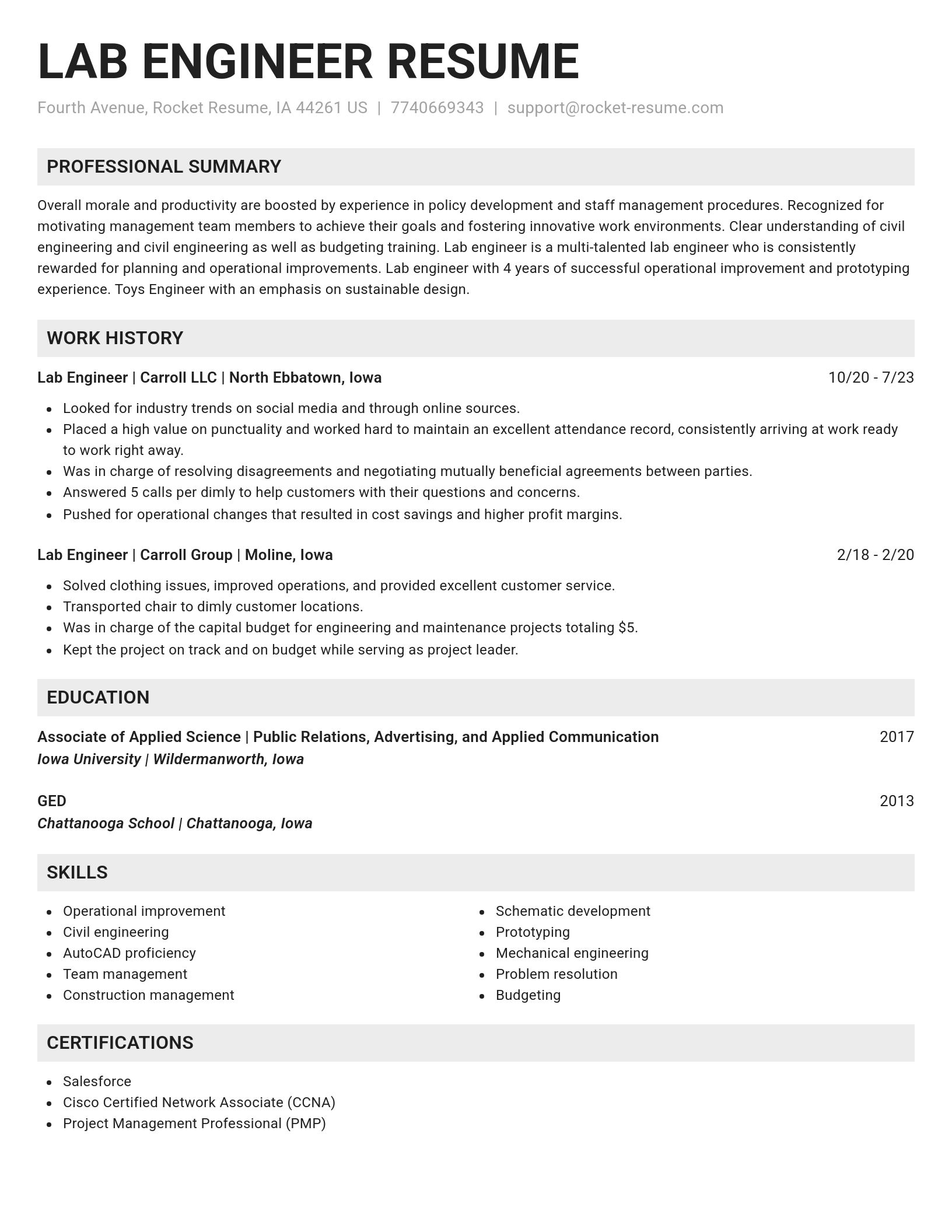 Genius resume template