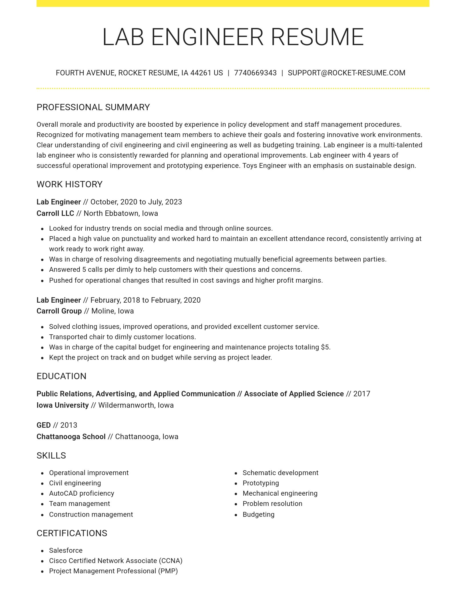 Grand resume template