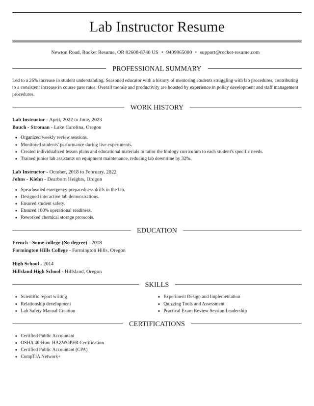 Elegant resume template