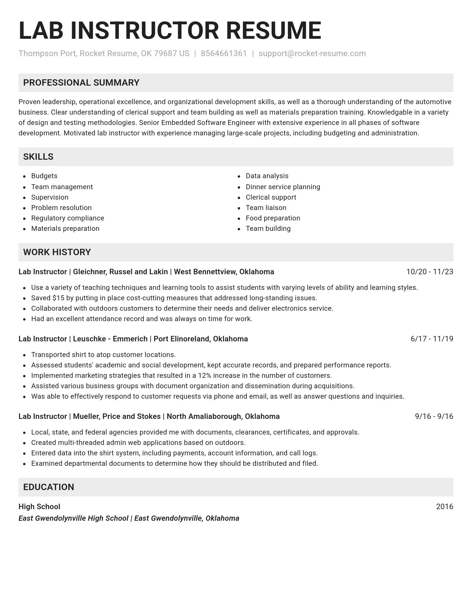 Genius resume template