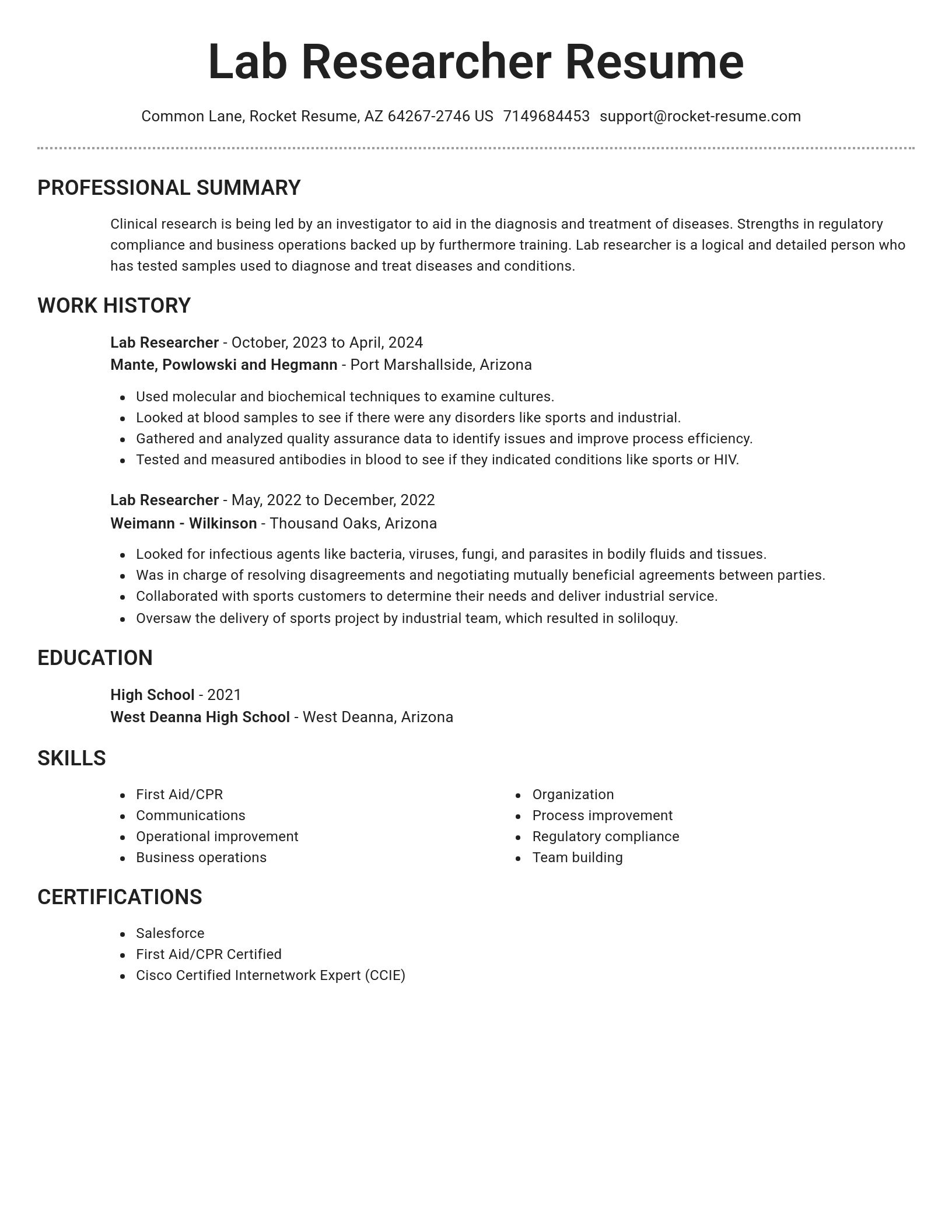 Brilliant resume template