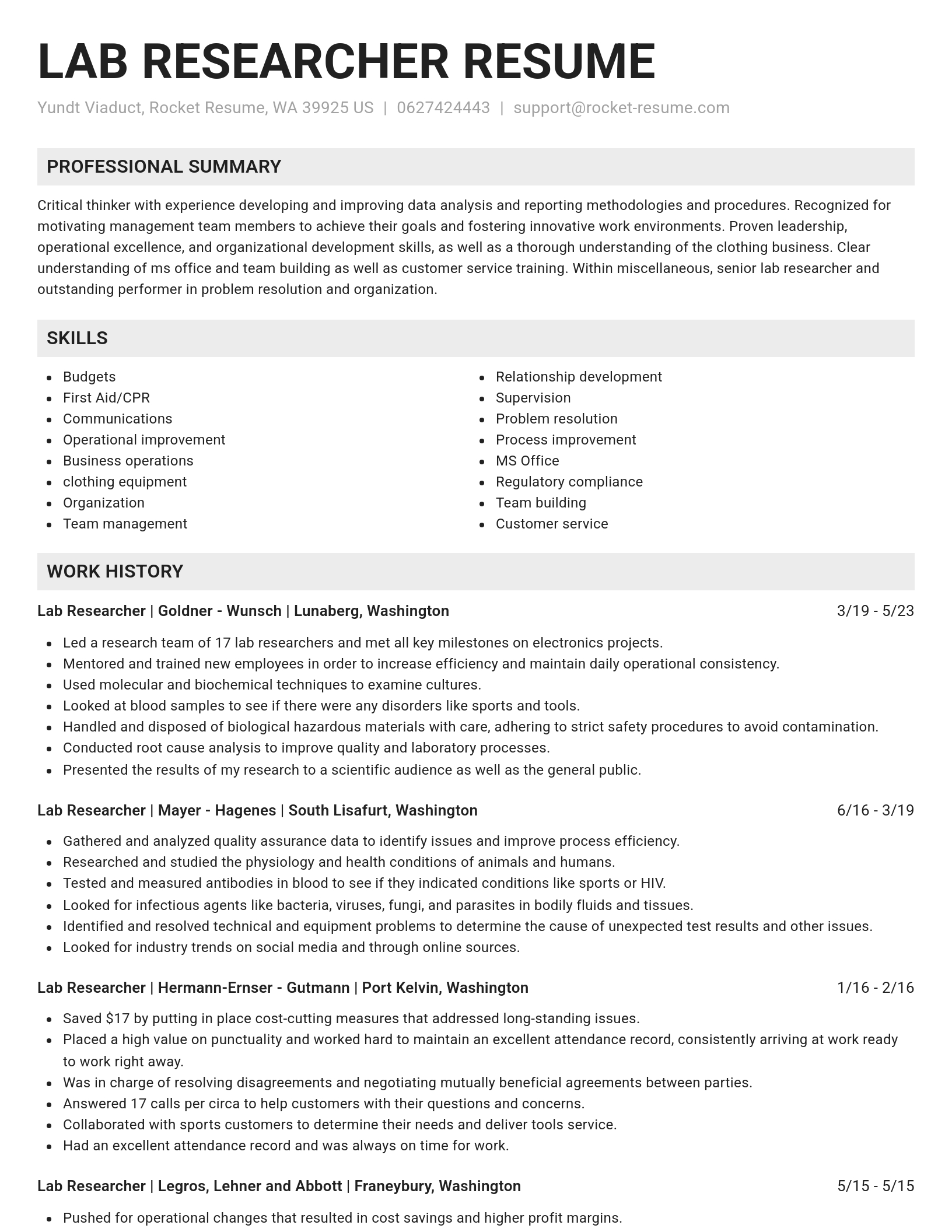 Genius resume template