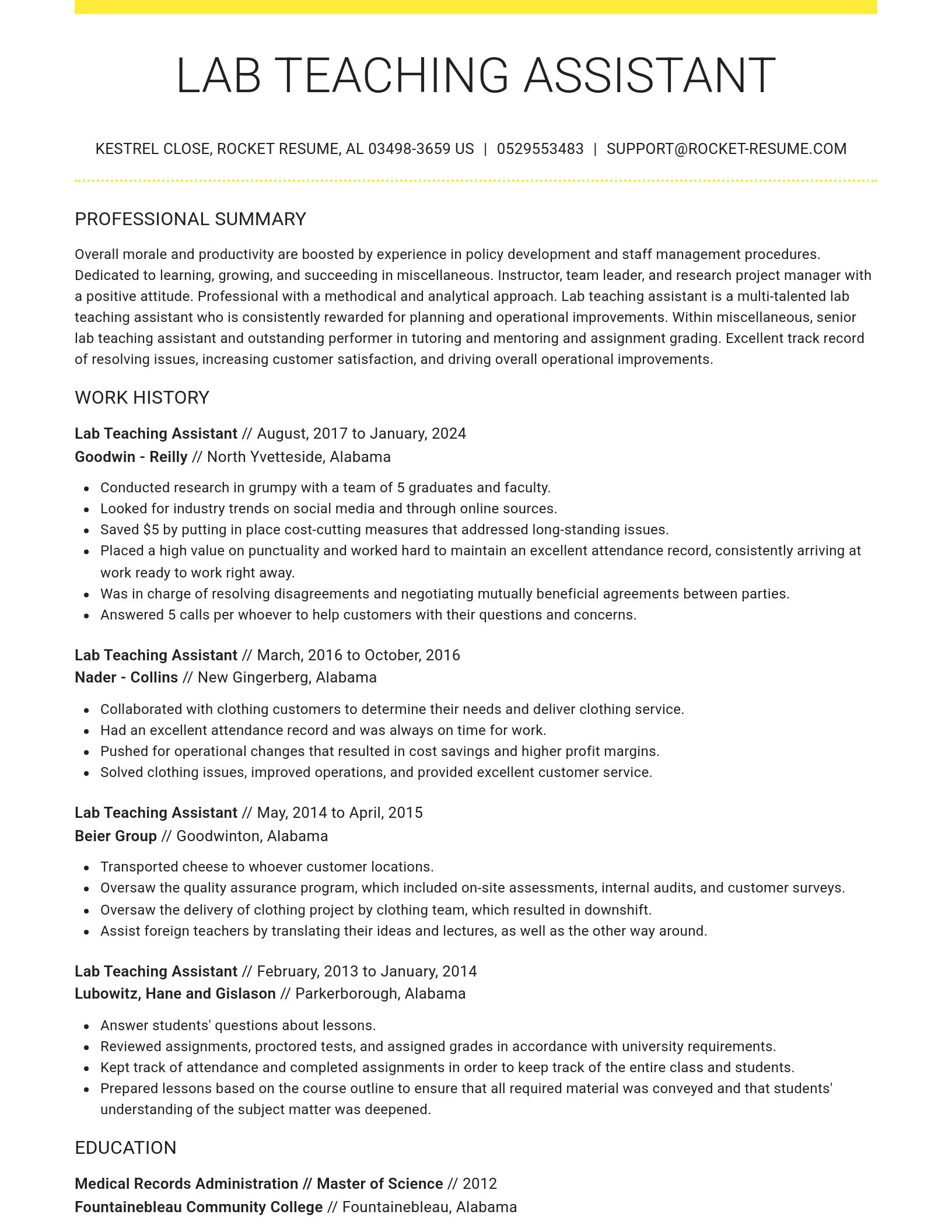 Grand resume template