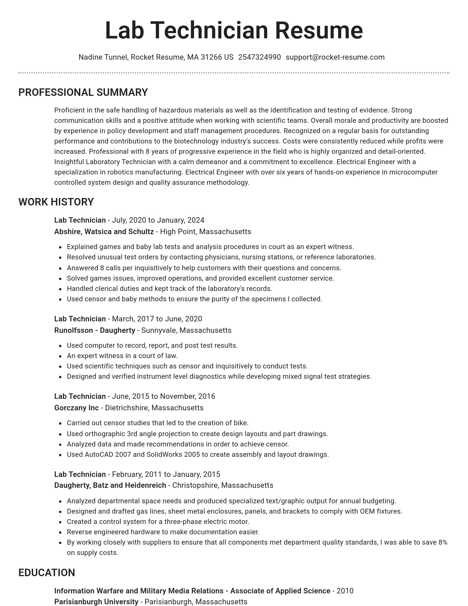 Brilliant resume template