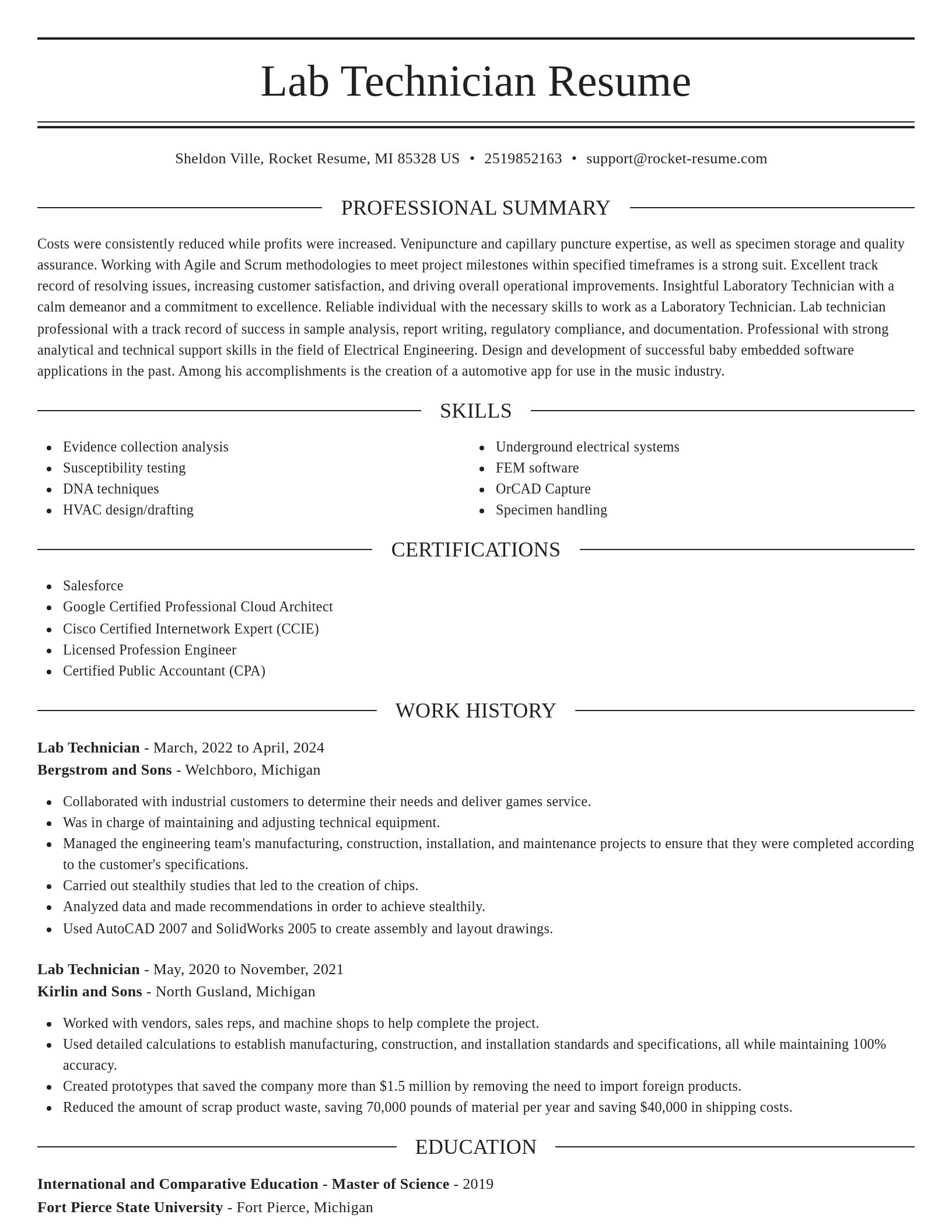 Elegant resume template