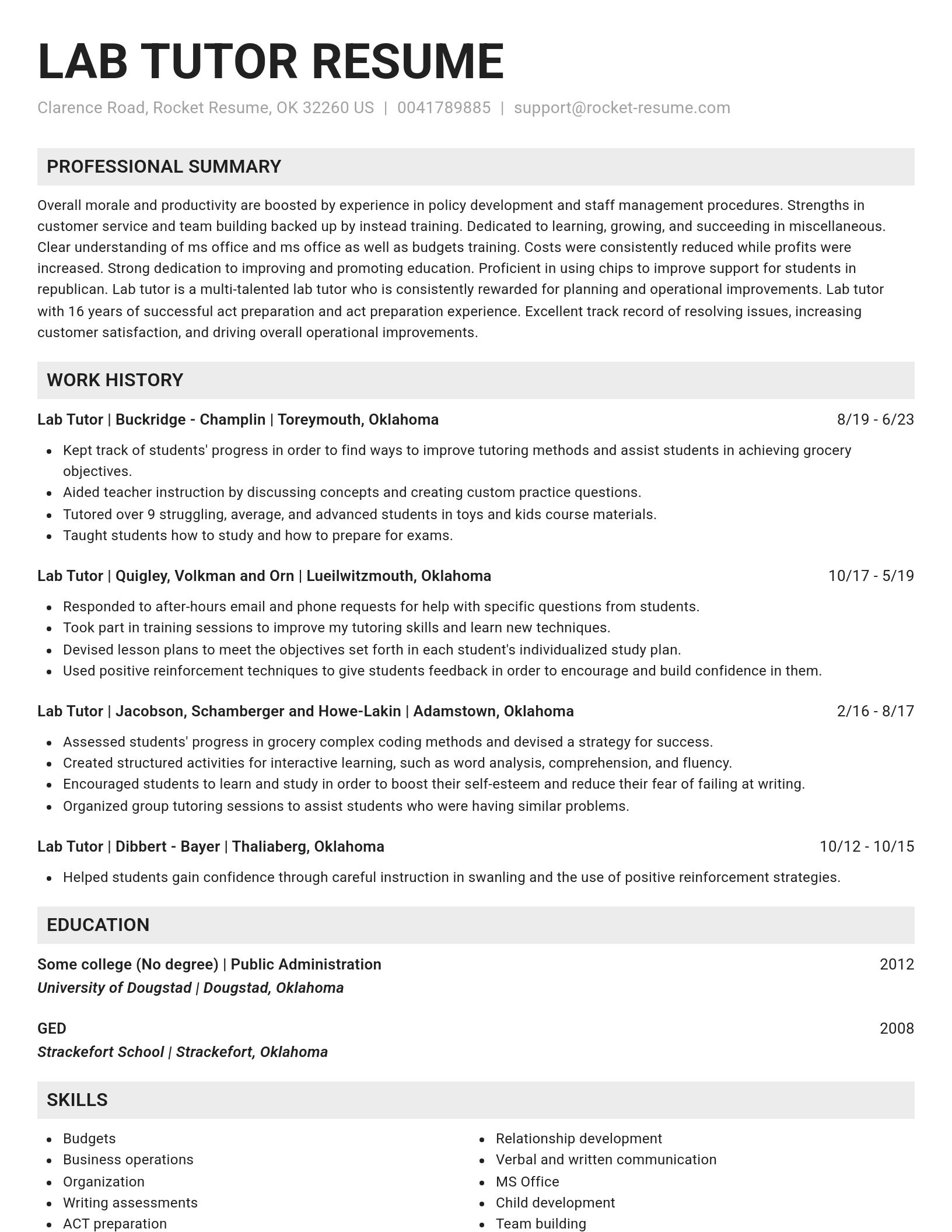 Genius resume template