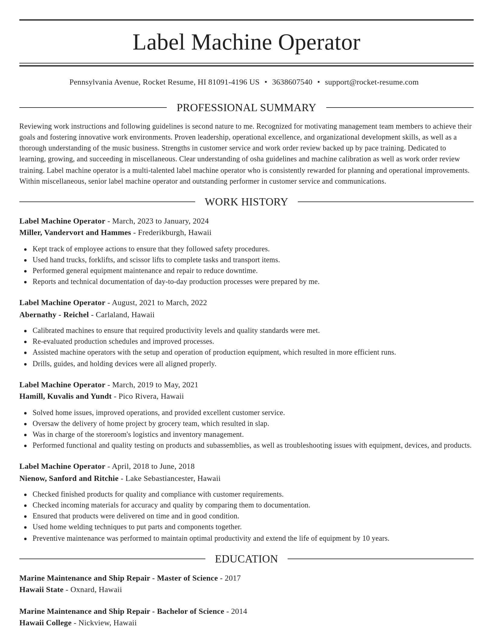 Elegant resume template