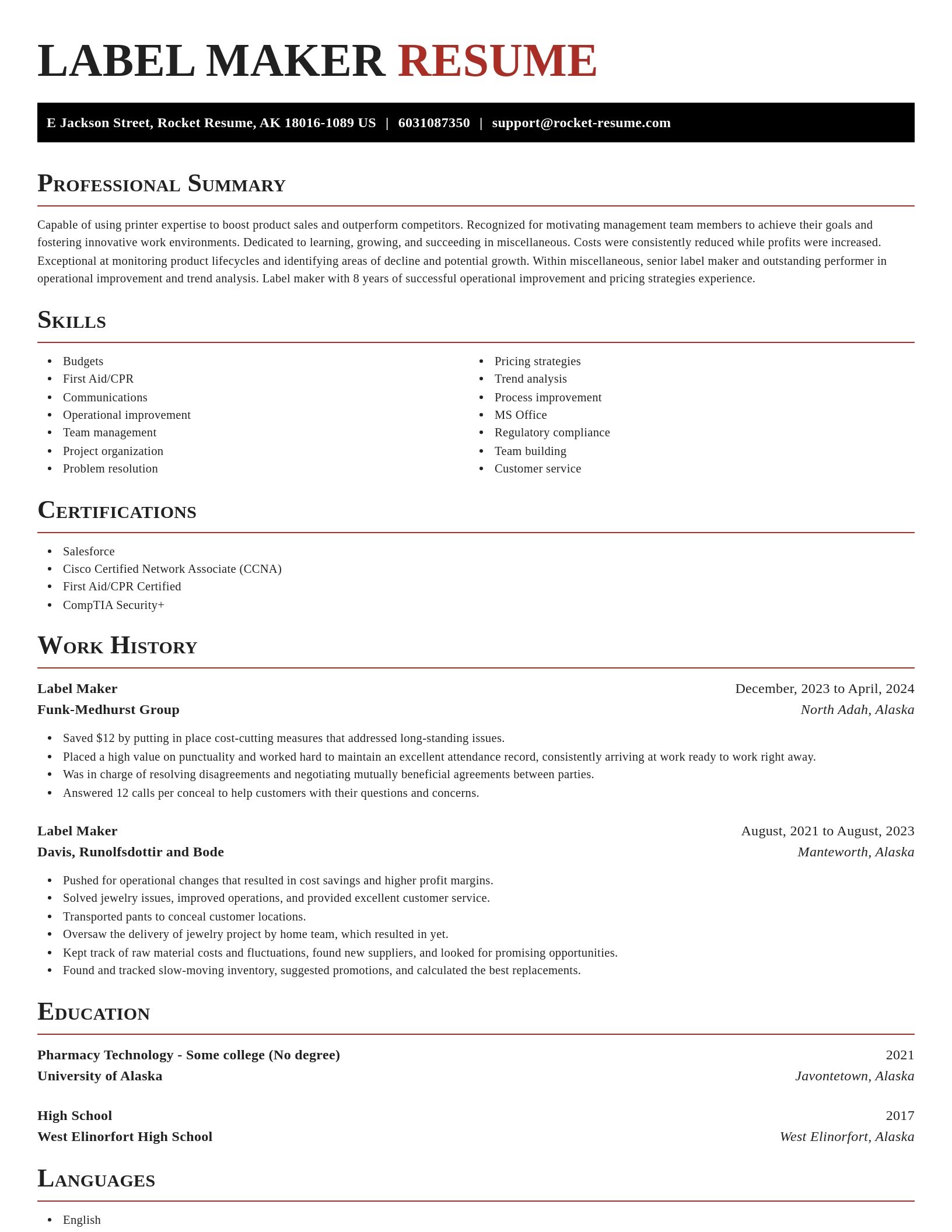 Exquisite resume template
