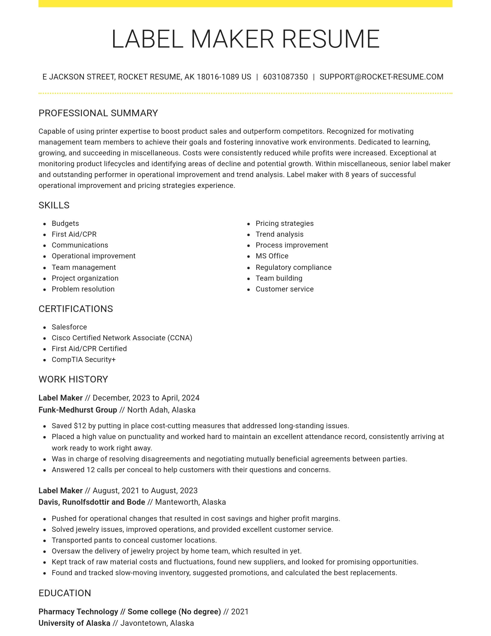 Grand resume template