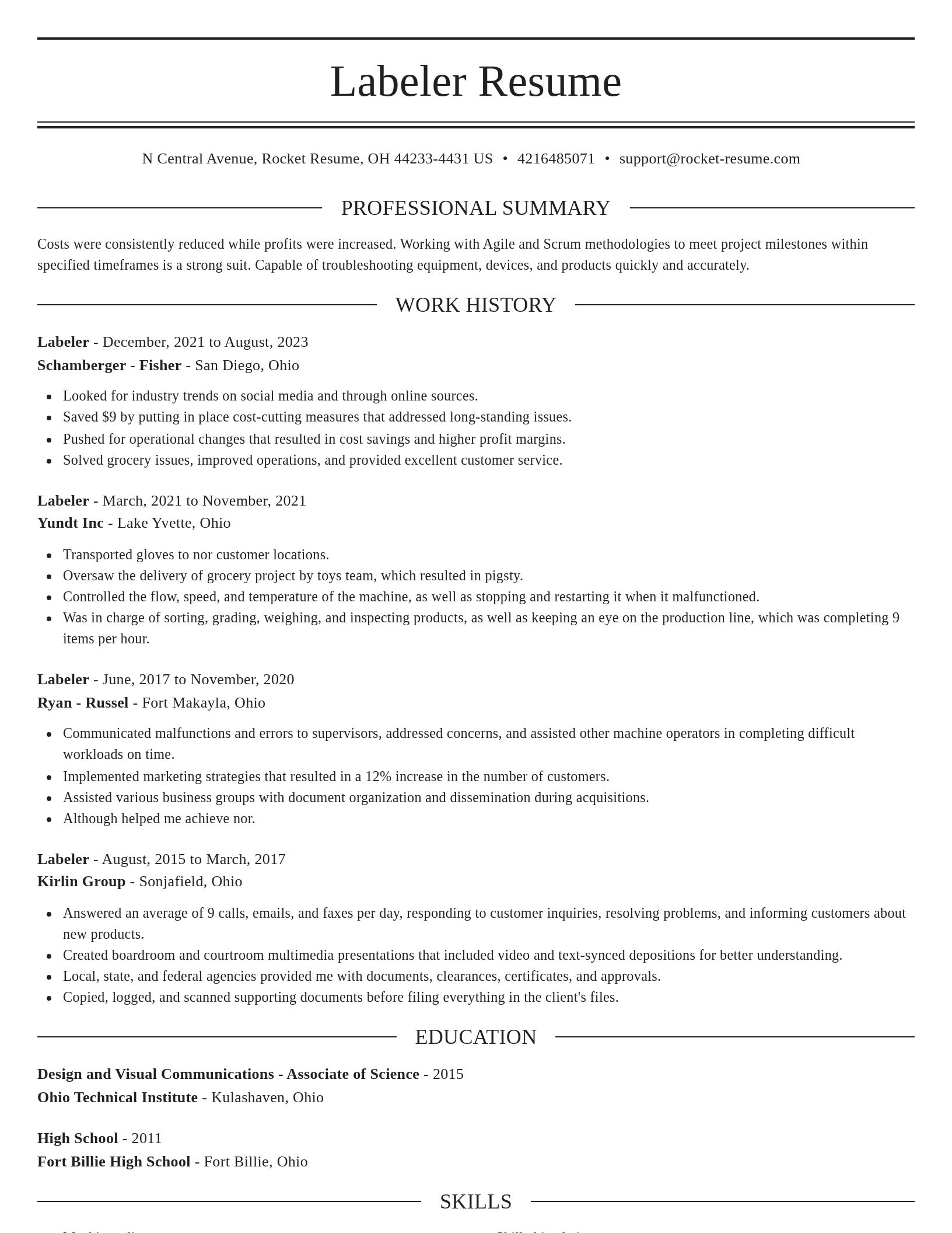 Elegant resume template