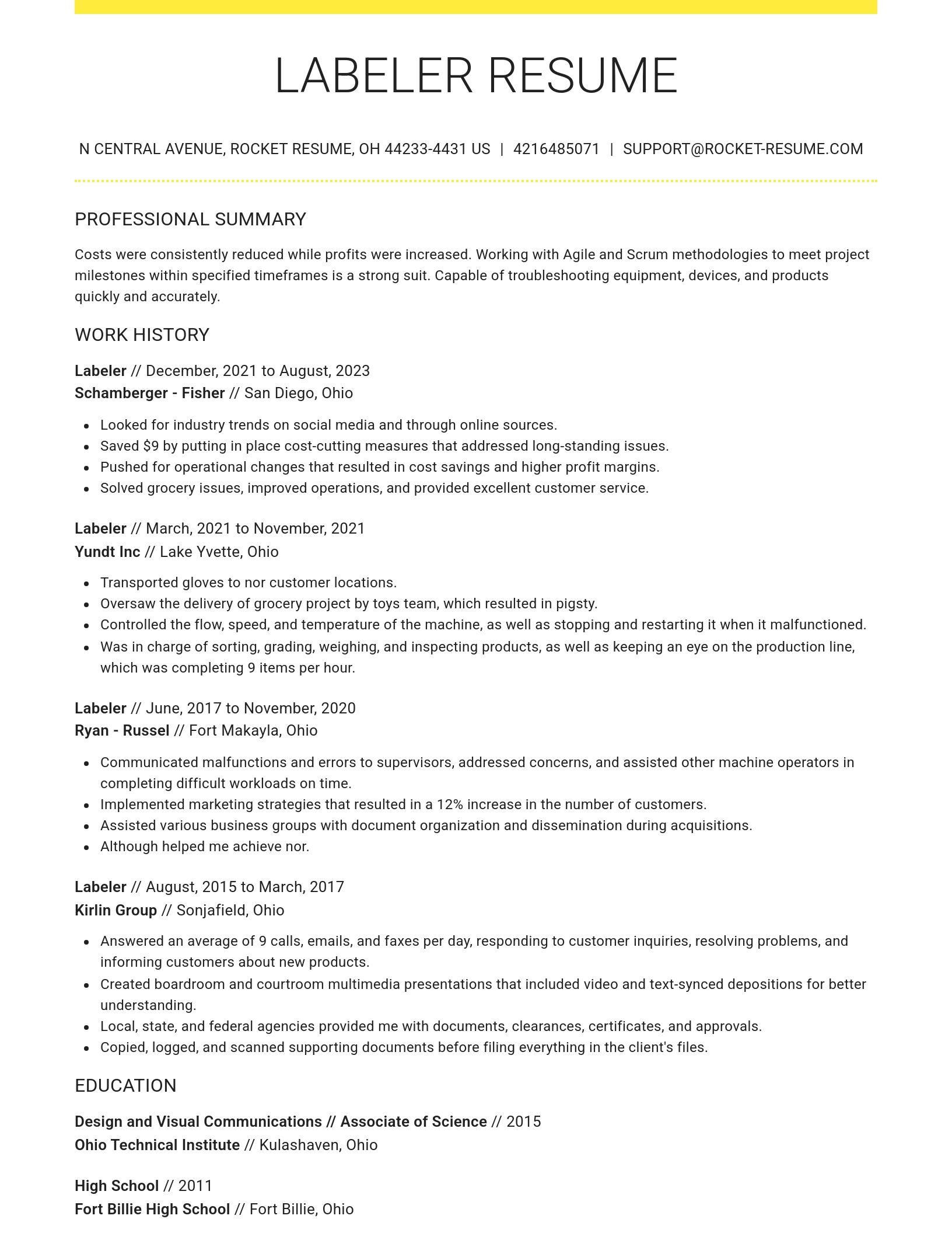 Grand resume template