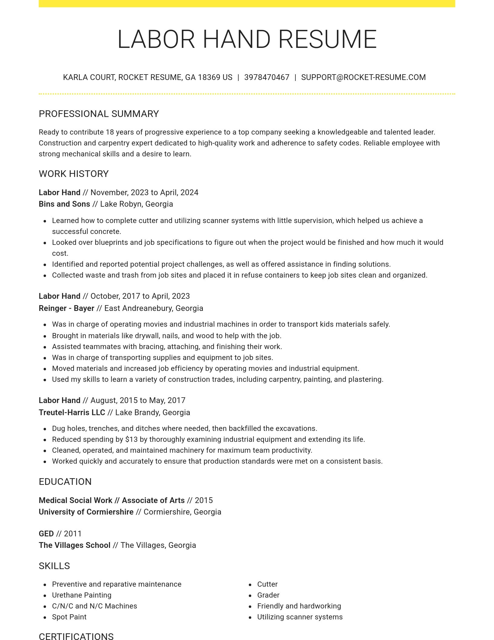 Grand resume template