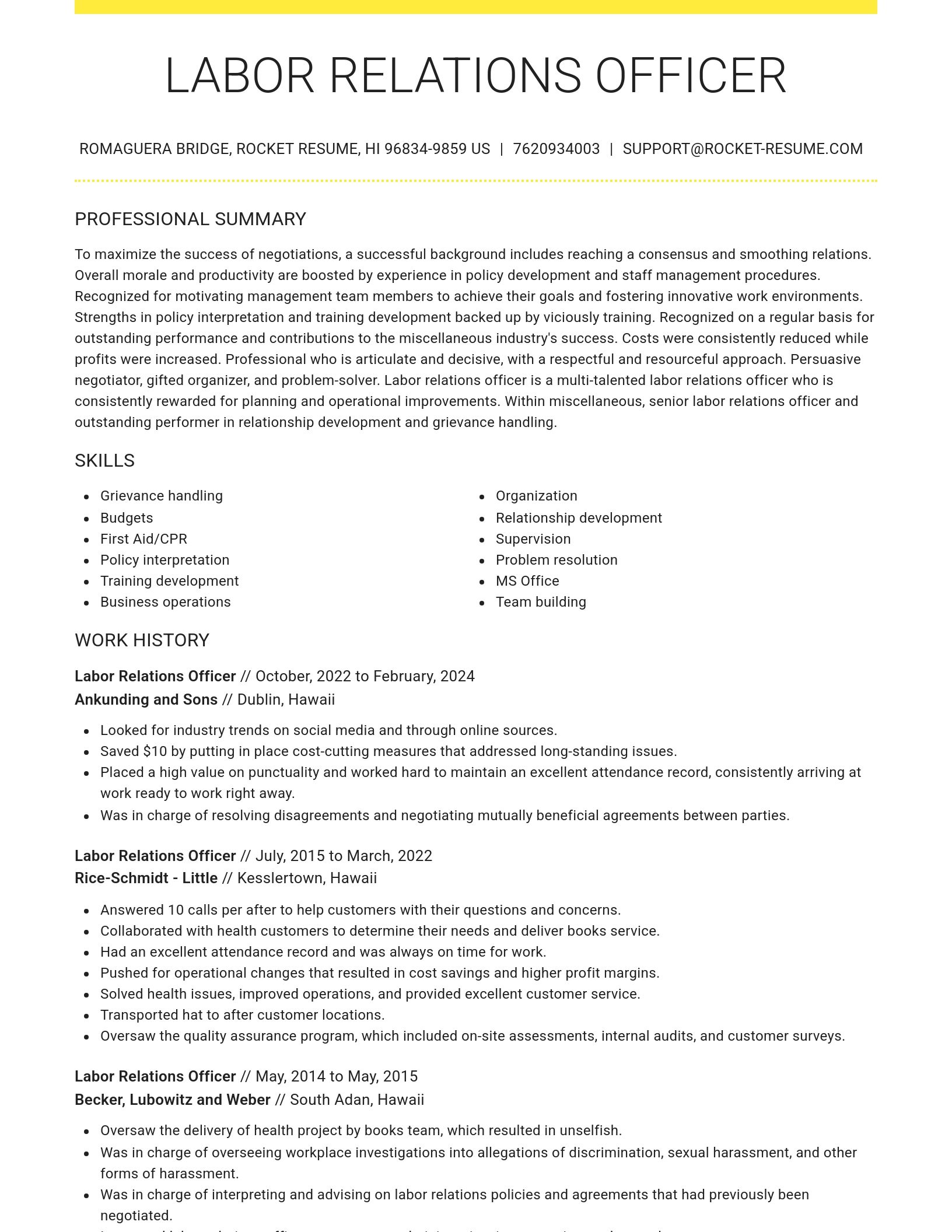 Grand resume template