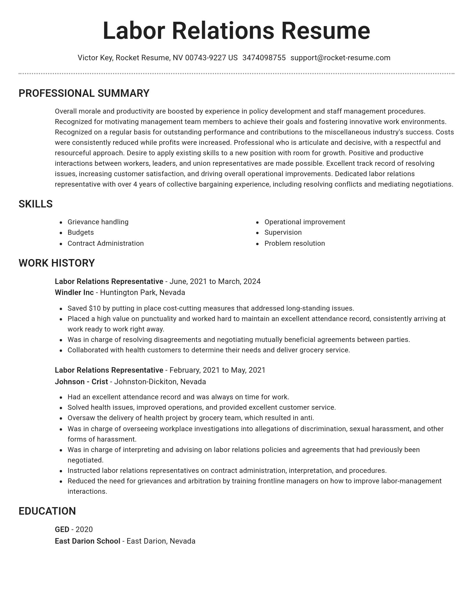 Brilliant resume template