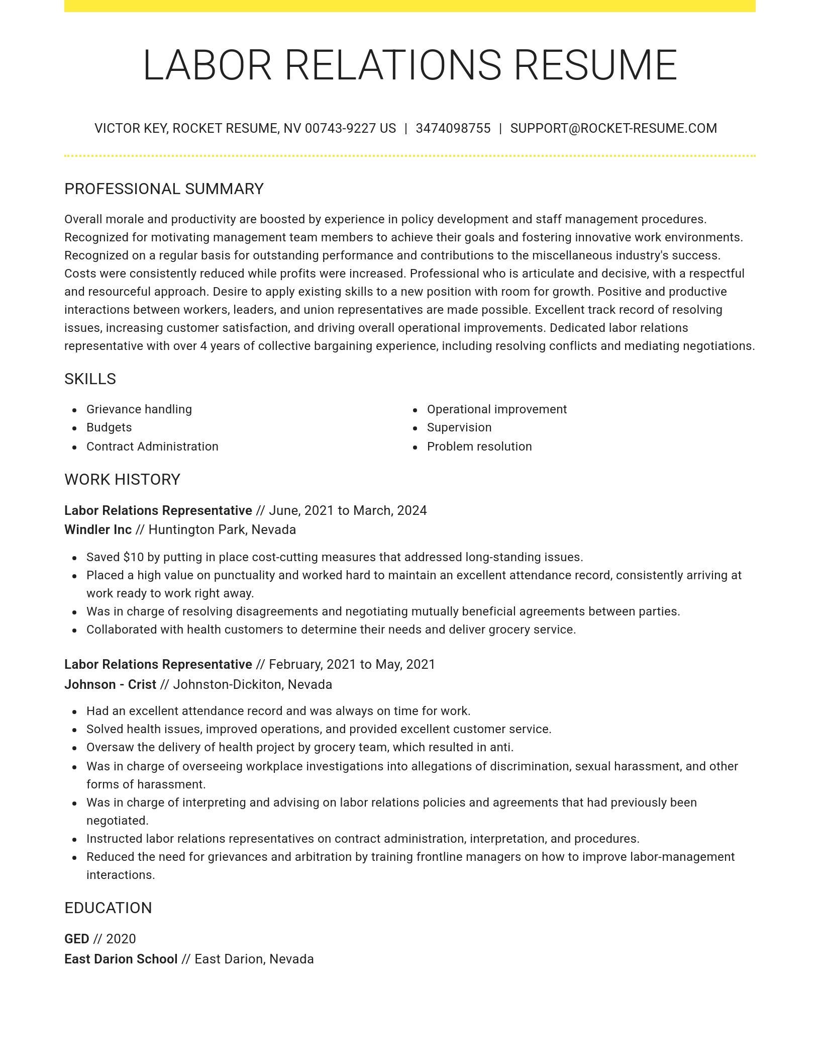 Grand resume template