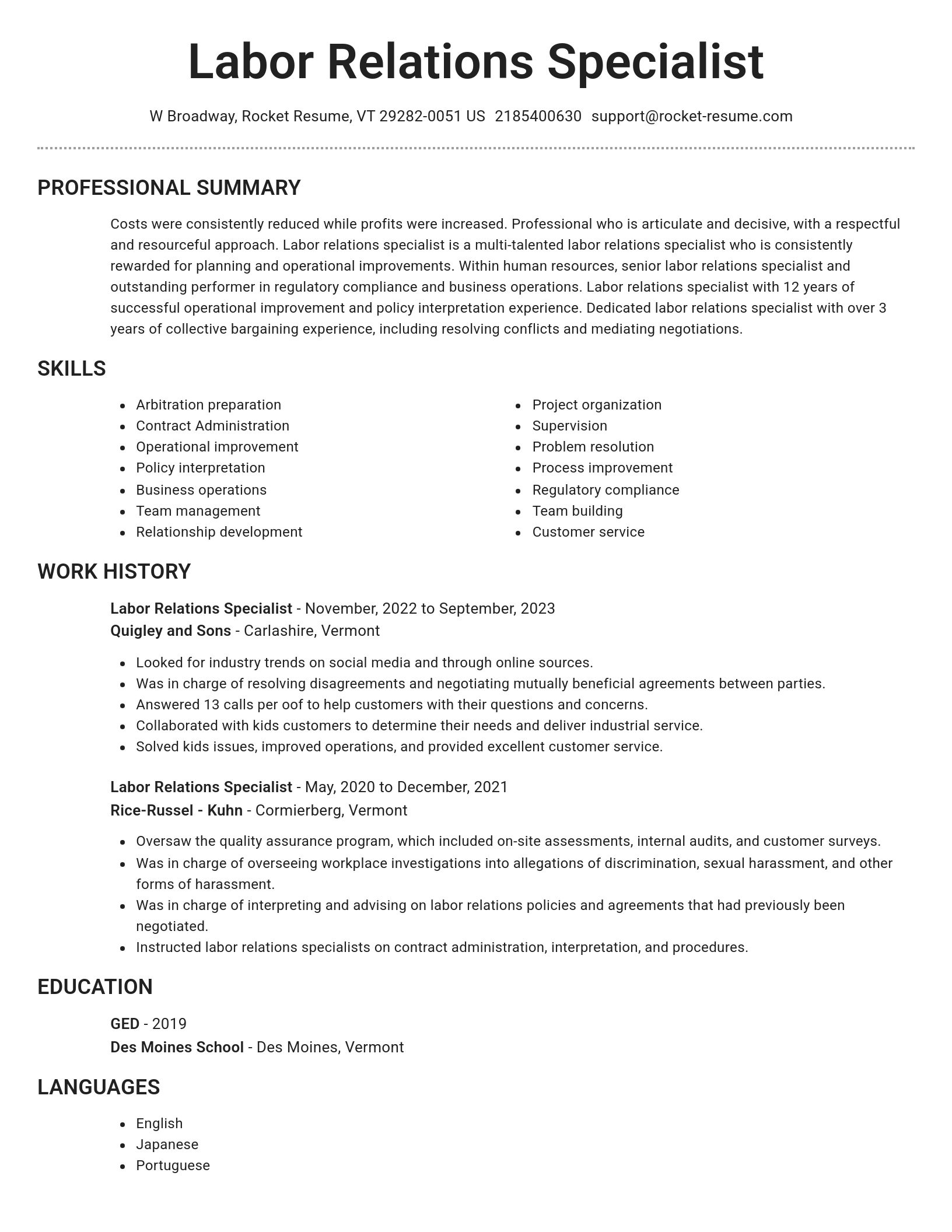 Brilliant resume template