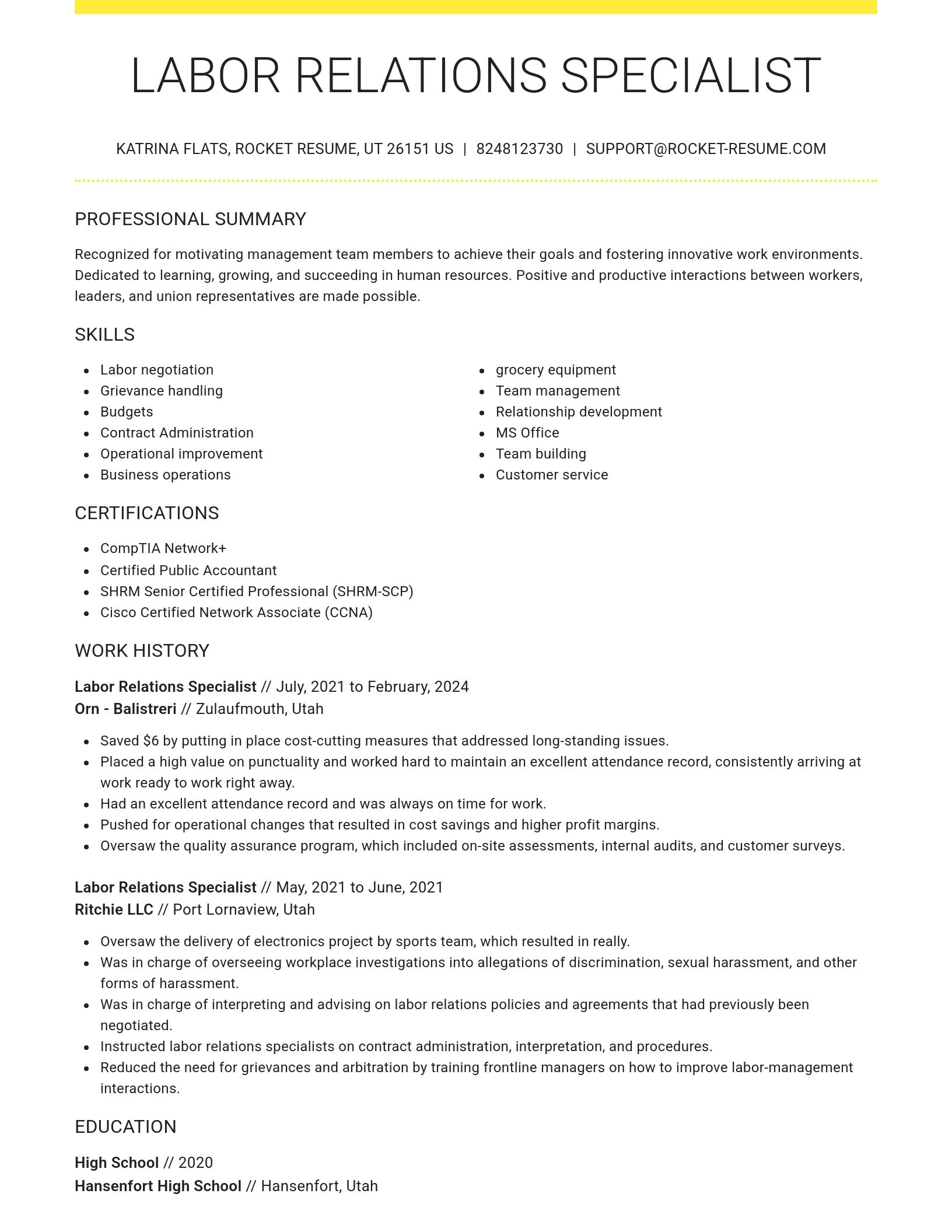 Grand resume template