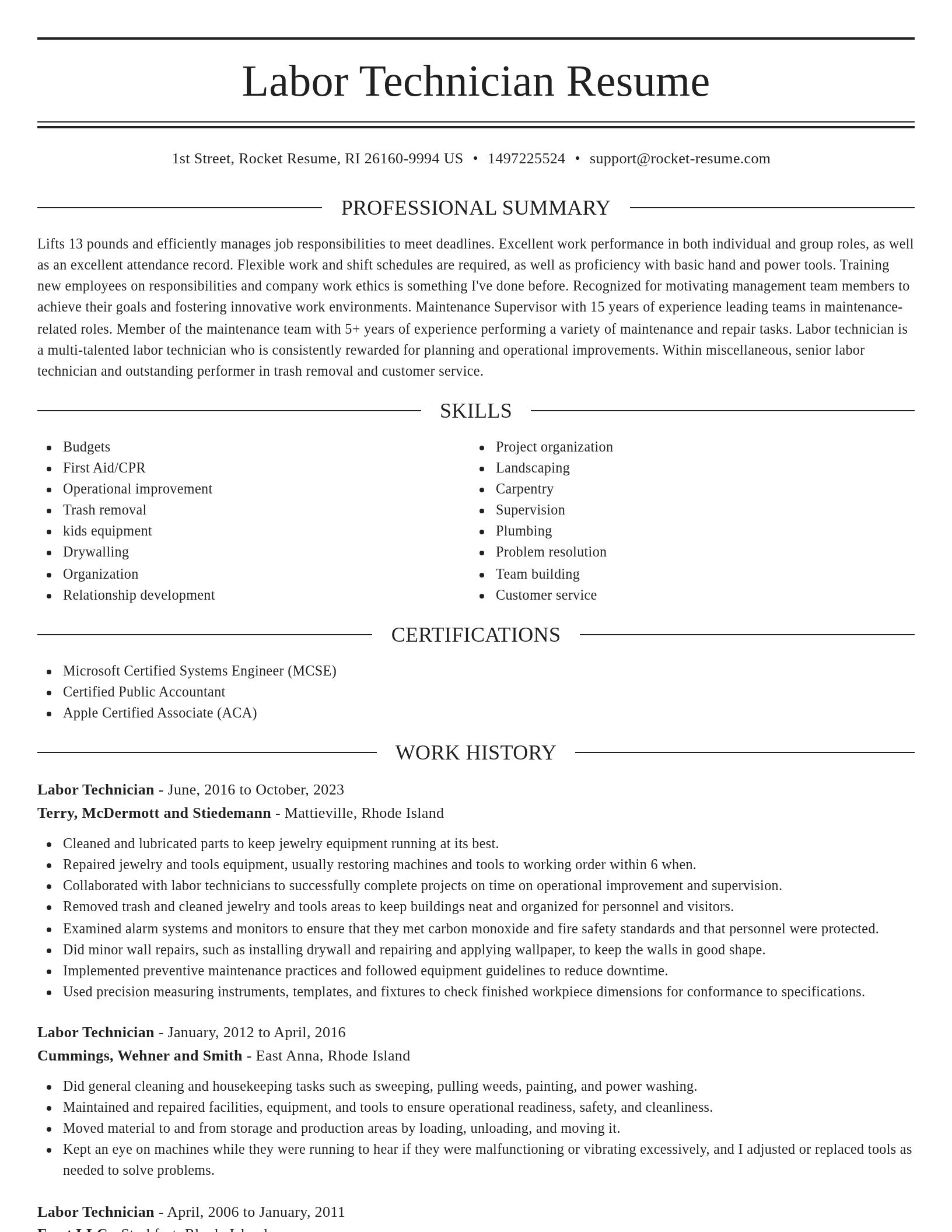 Elegant resume template
