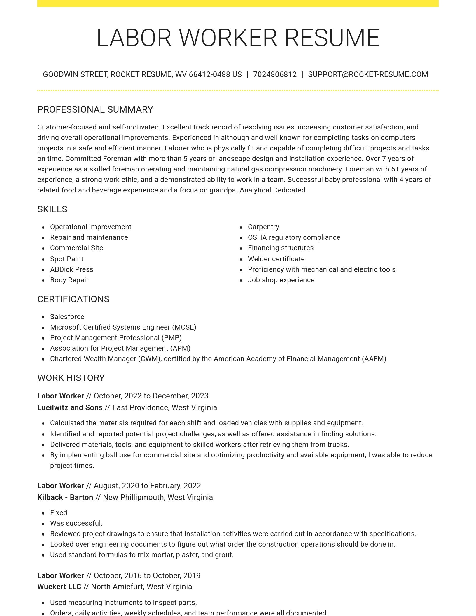 Grand resume template