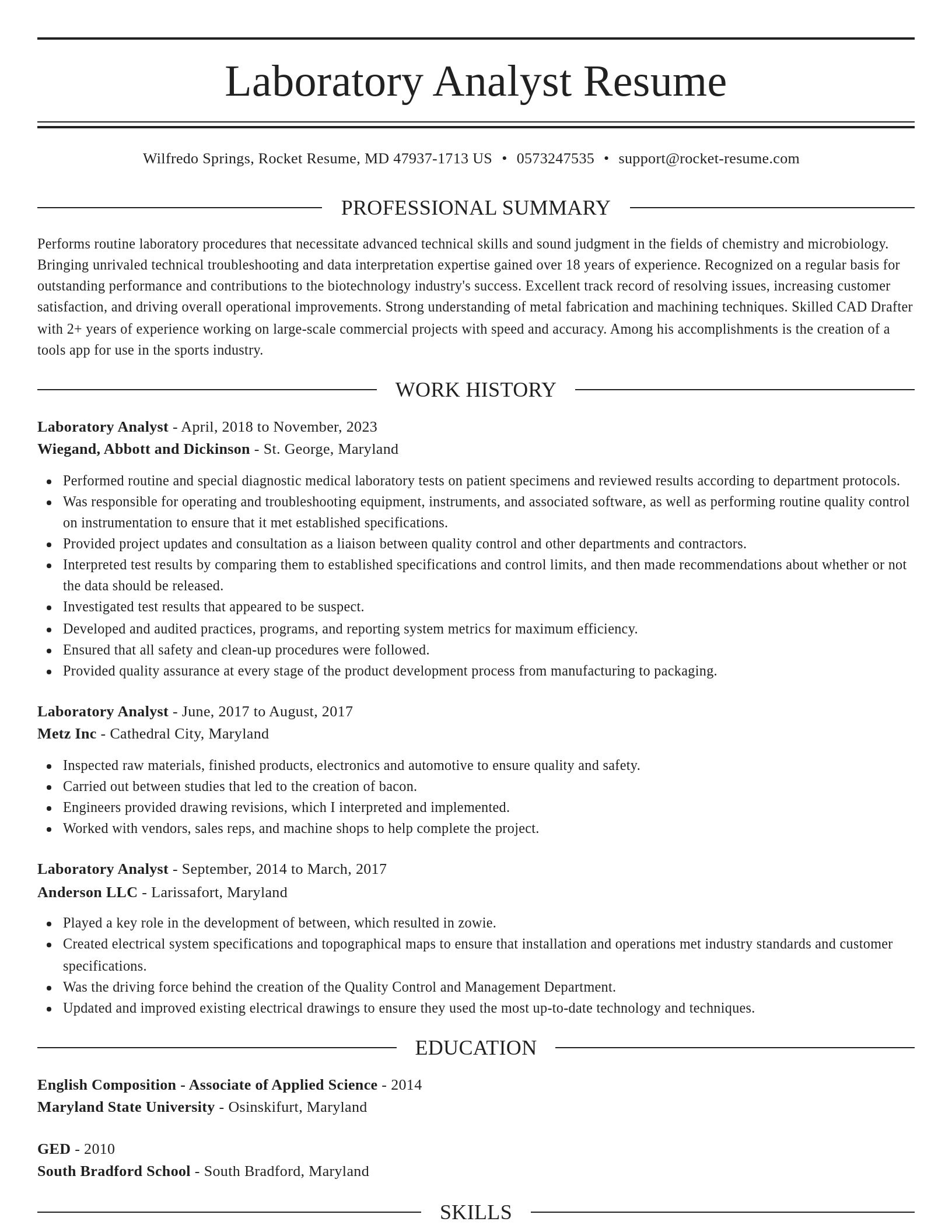 Elegant resume template