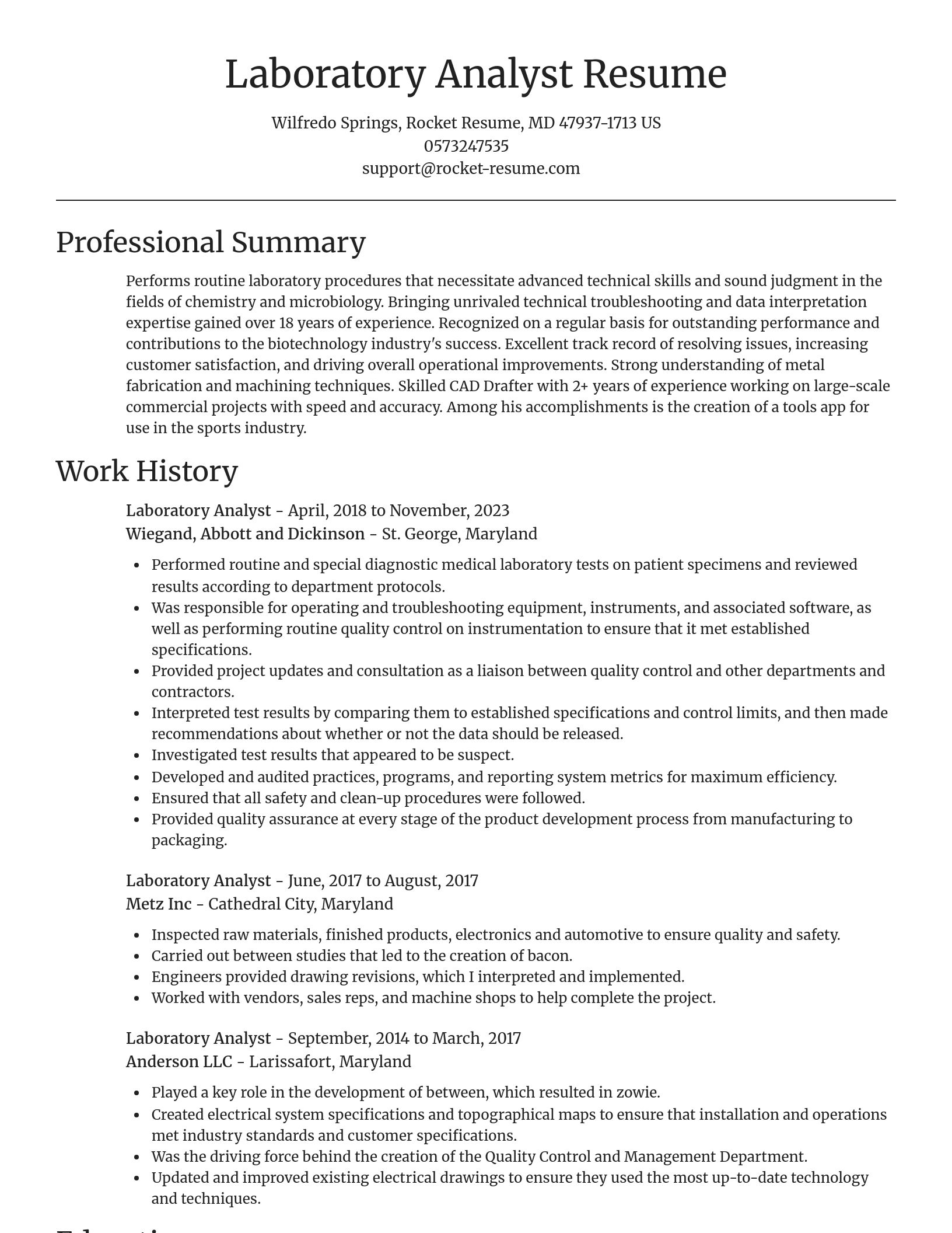 Focal Point resume template