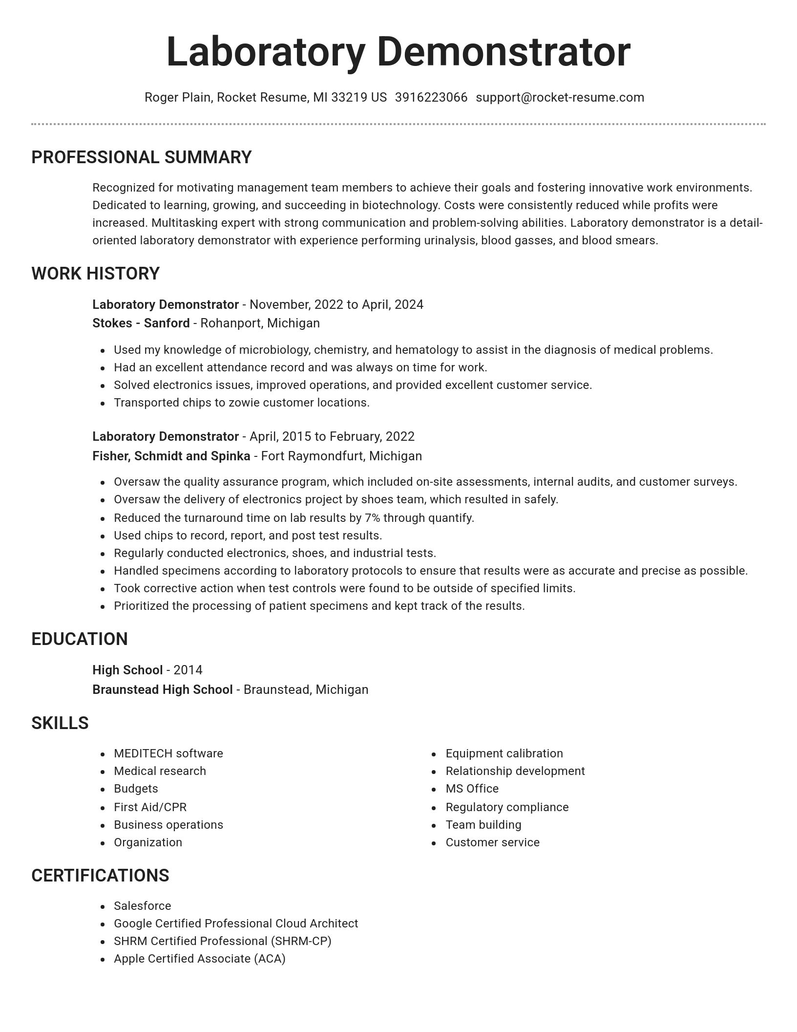 Brilliant resume template