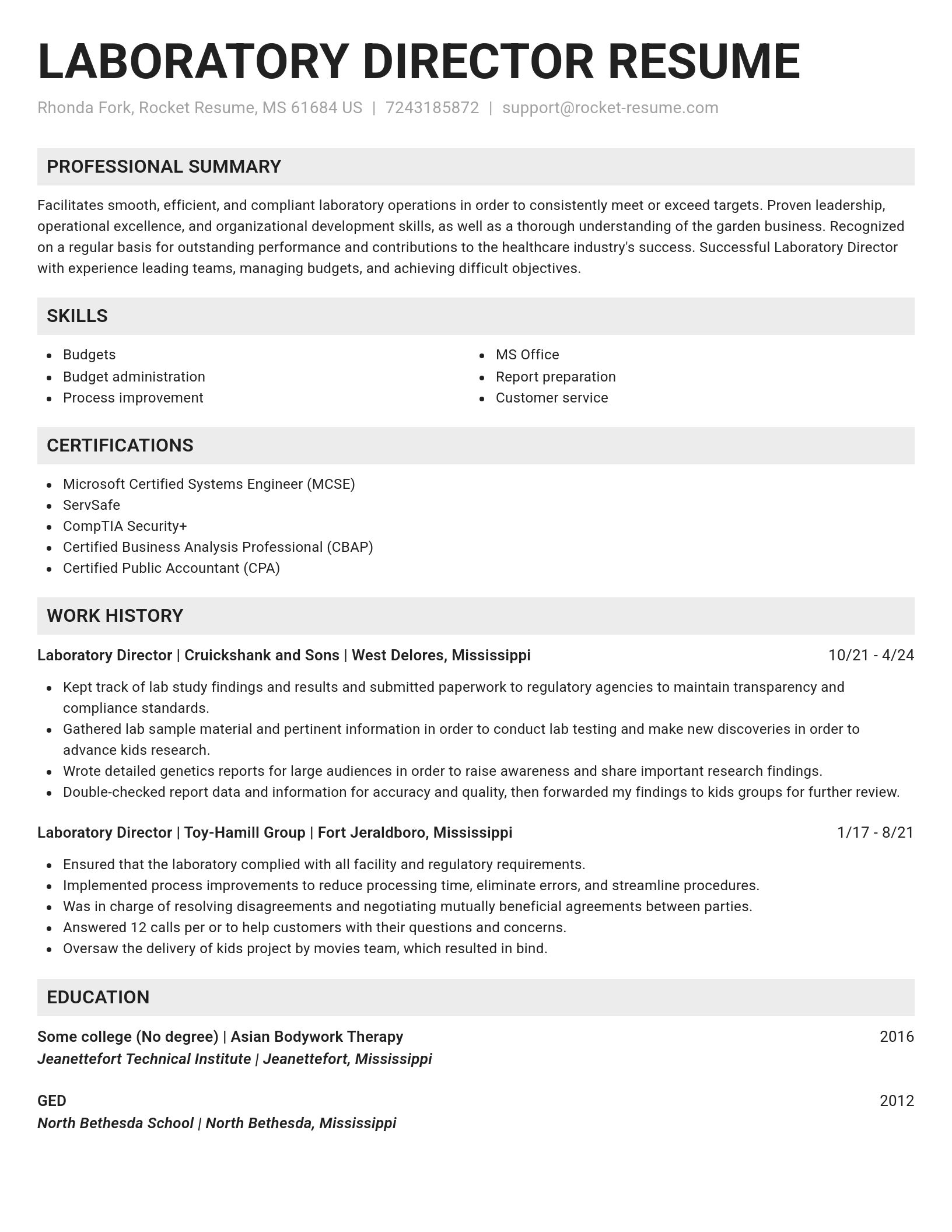 Genius resume template