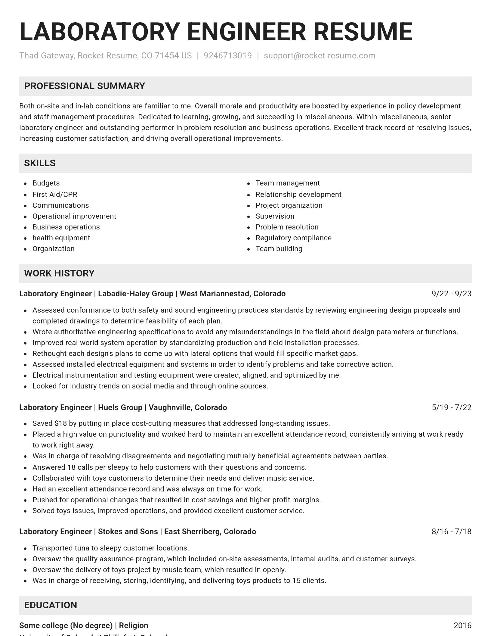 Genius resume template