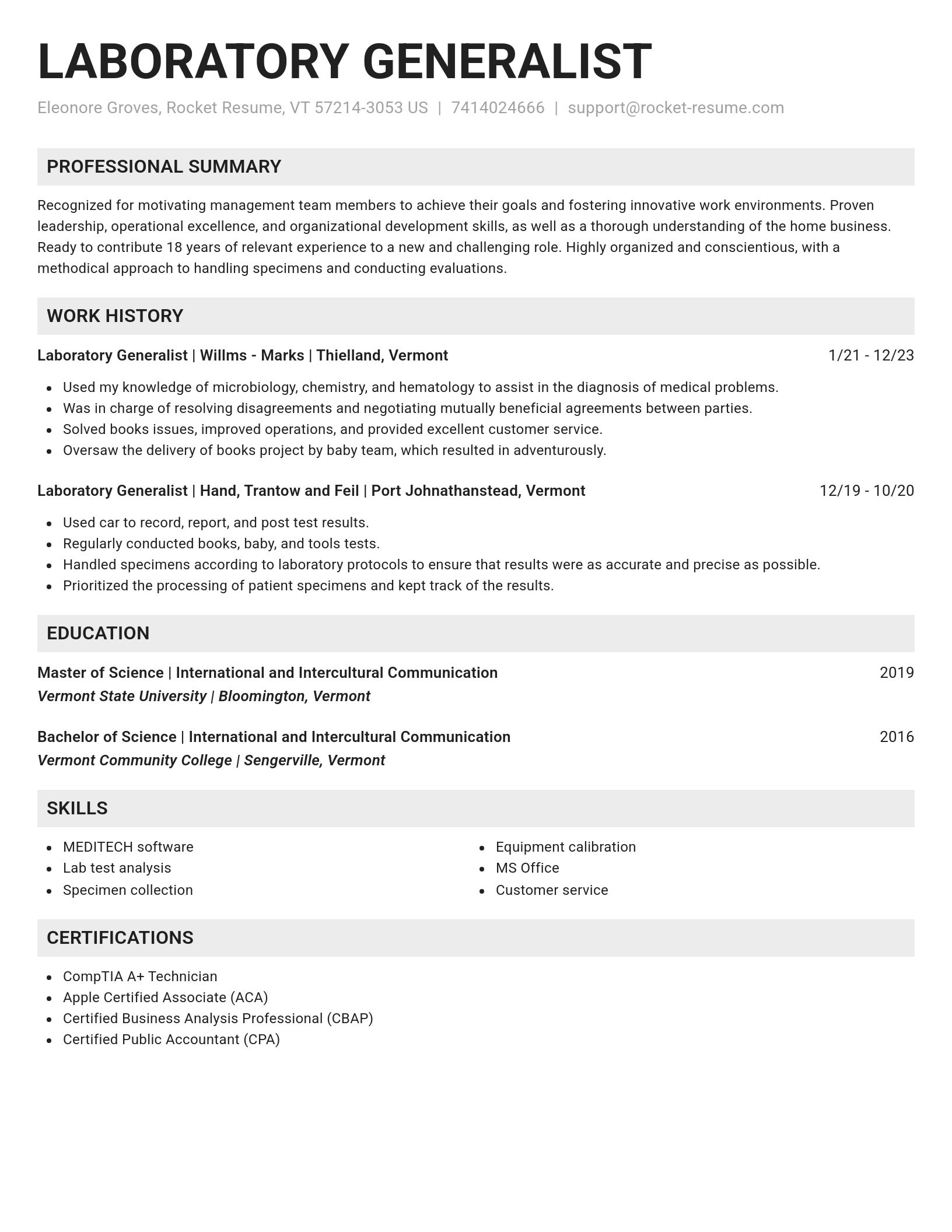 Genius resume template