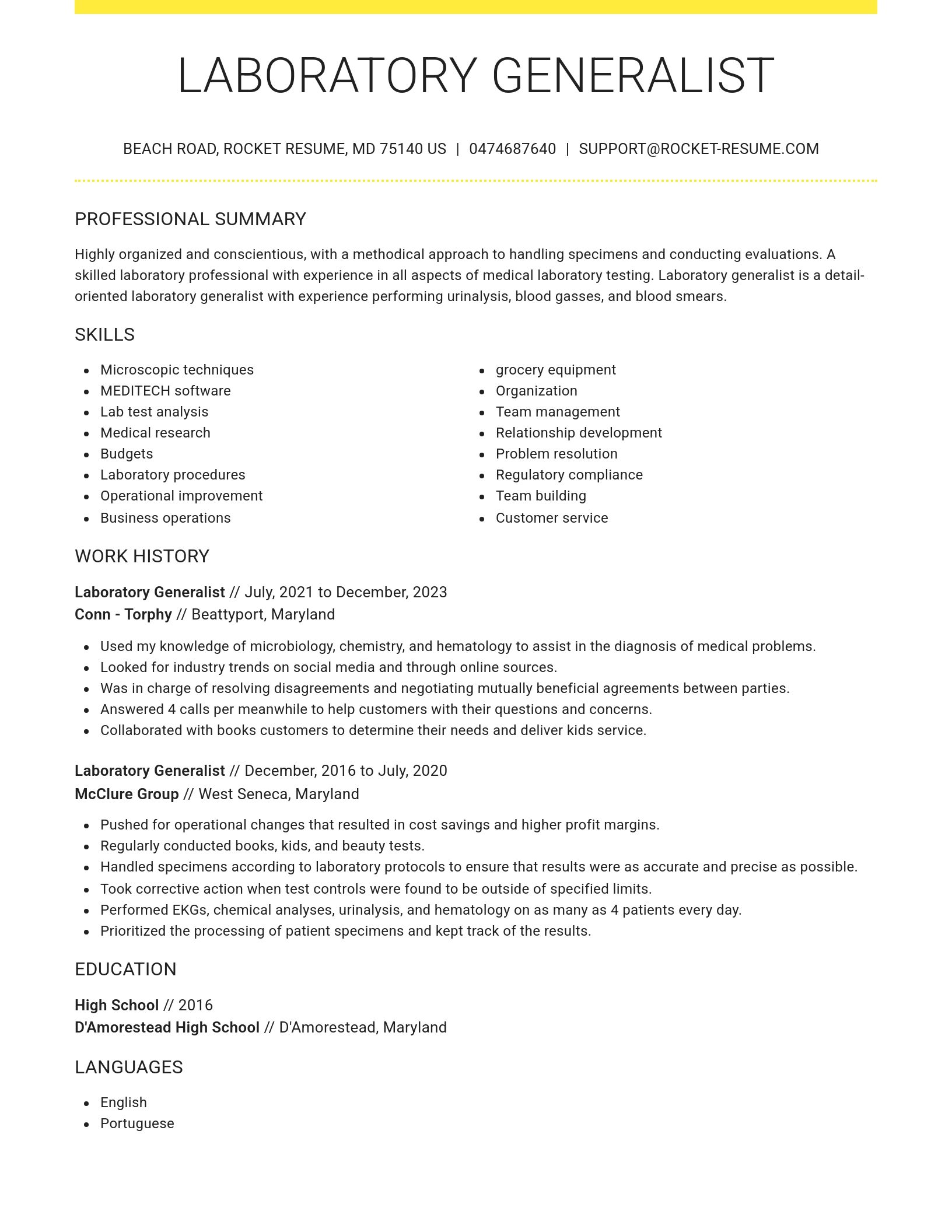 Grand resume template
