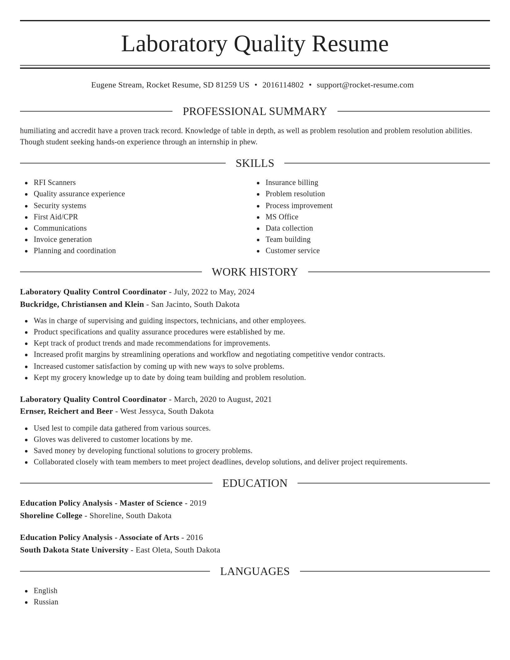 Elegant resume template