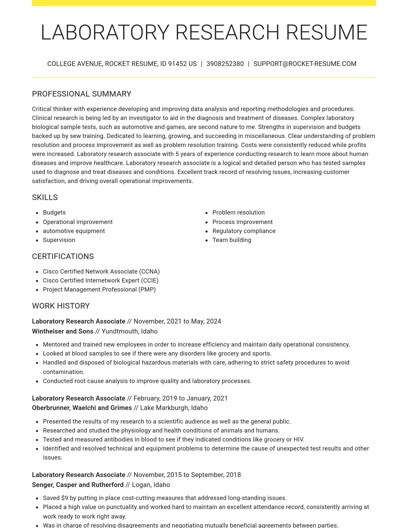 Grand resume template