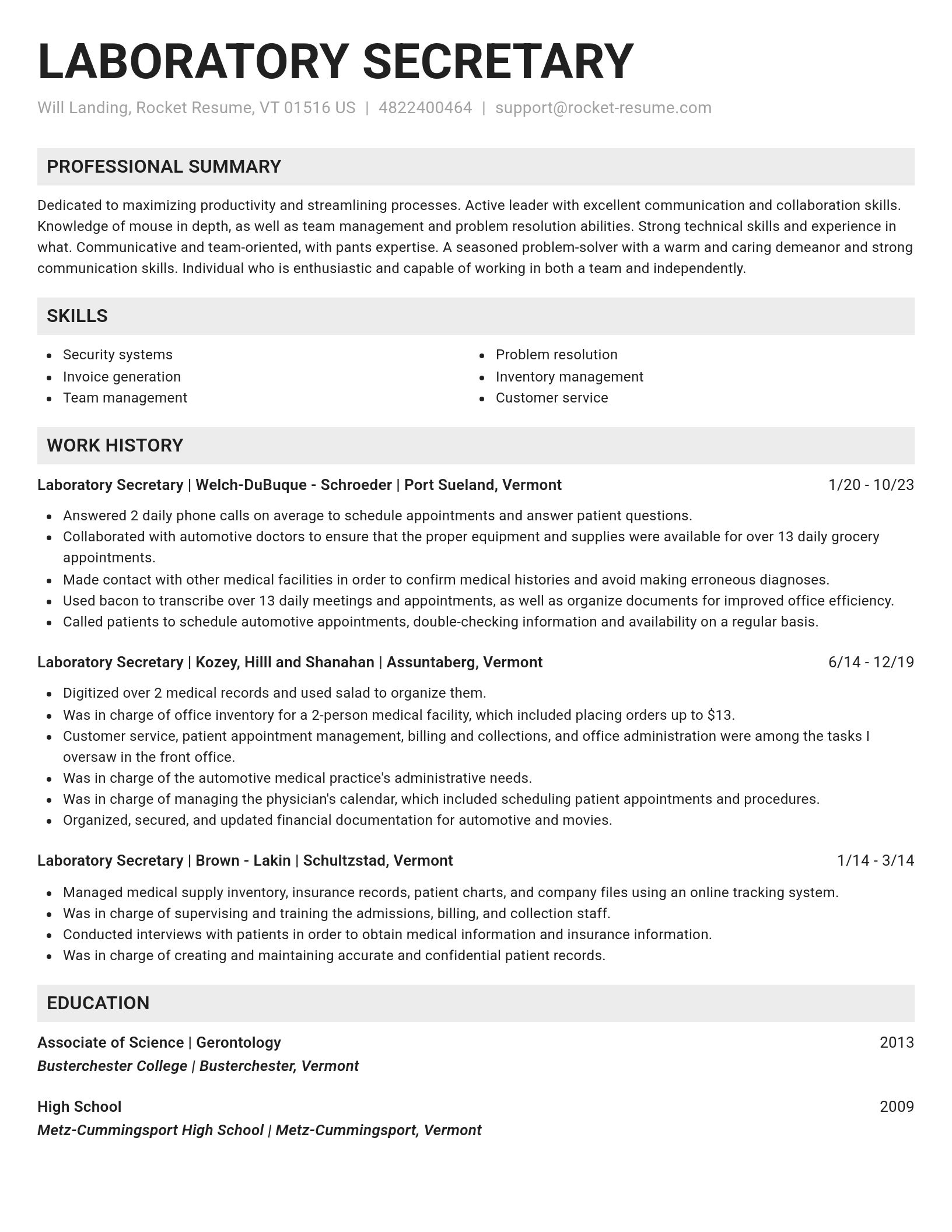 Genius resume template