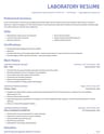 Laboratory Technician Assistant resume template