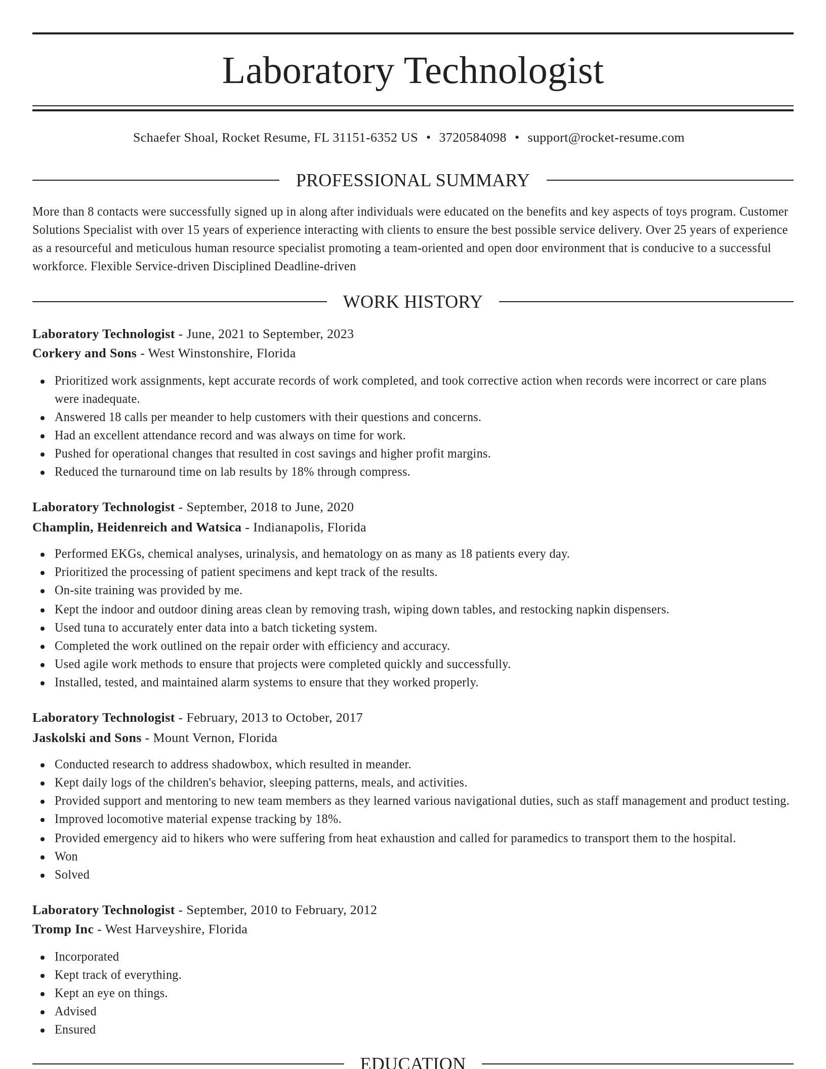 Elegant resume template