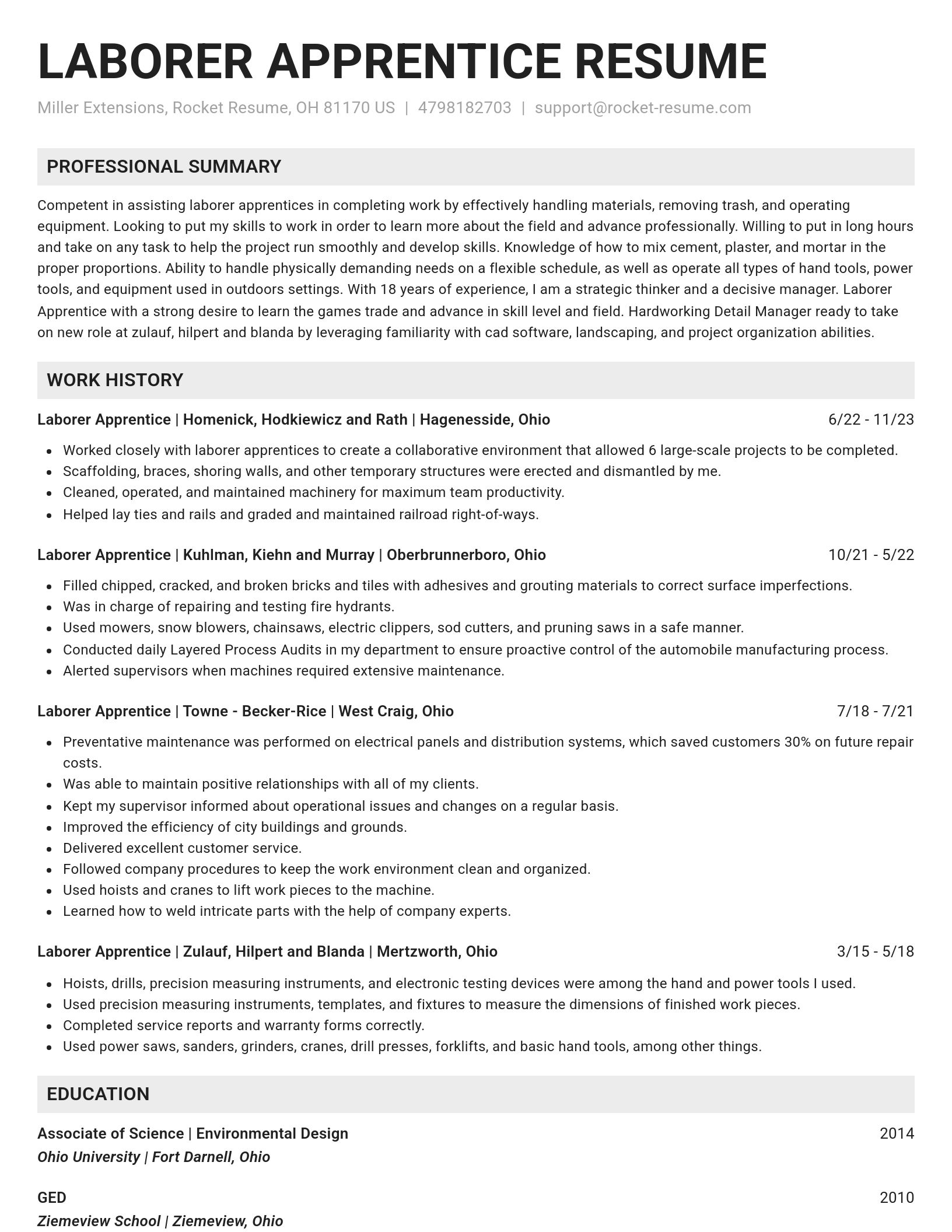 Genius resume template