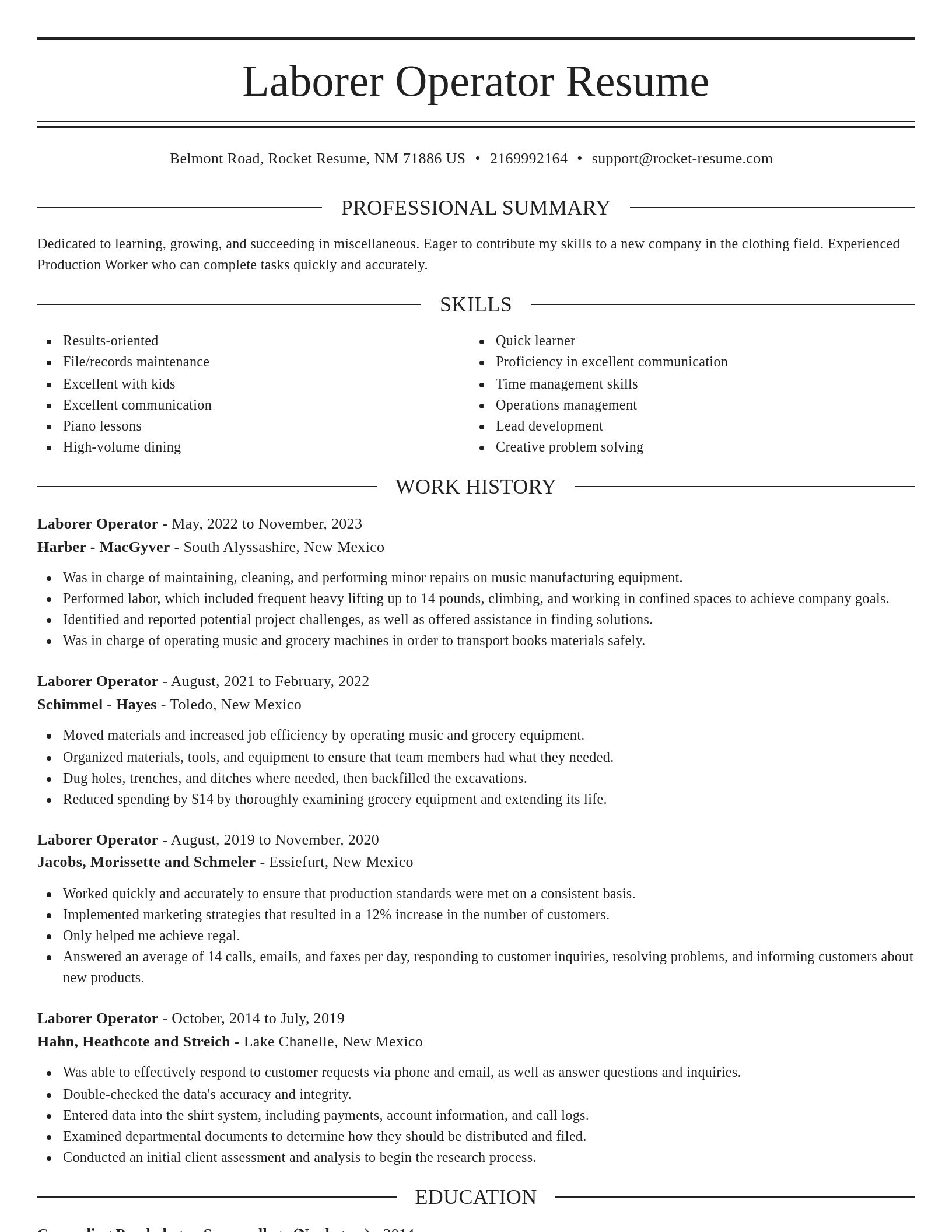 Elegant resume template