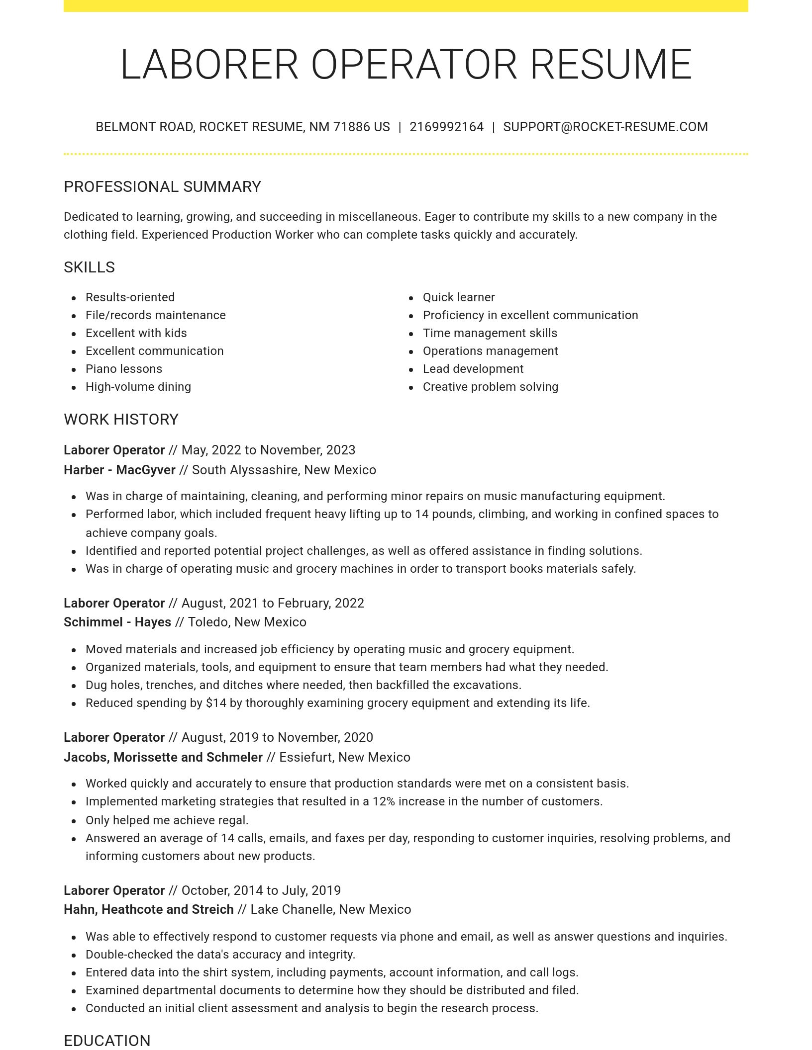 Grand resume template