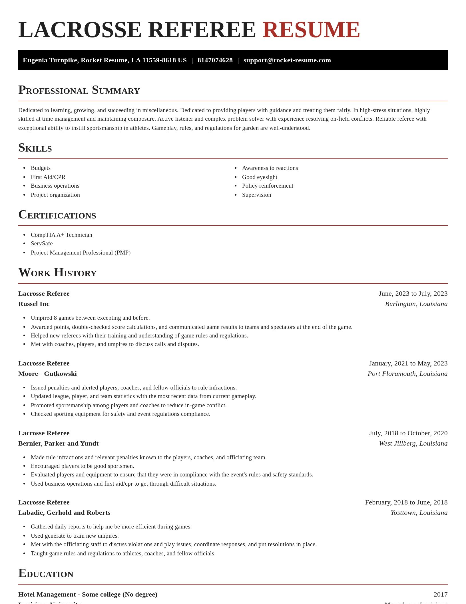 Exquisite resume template