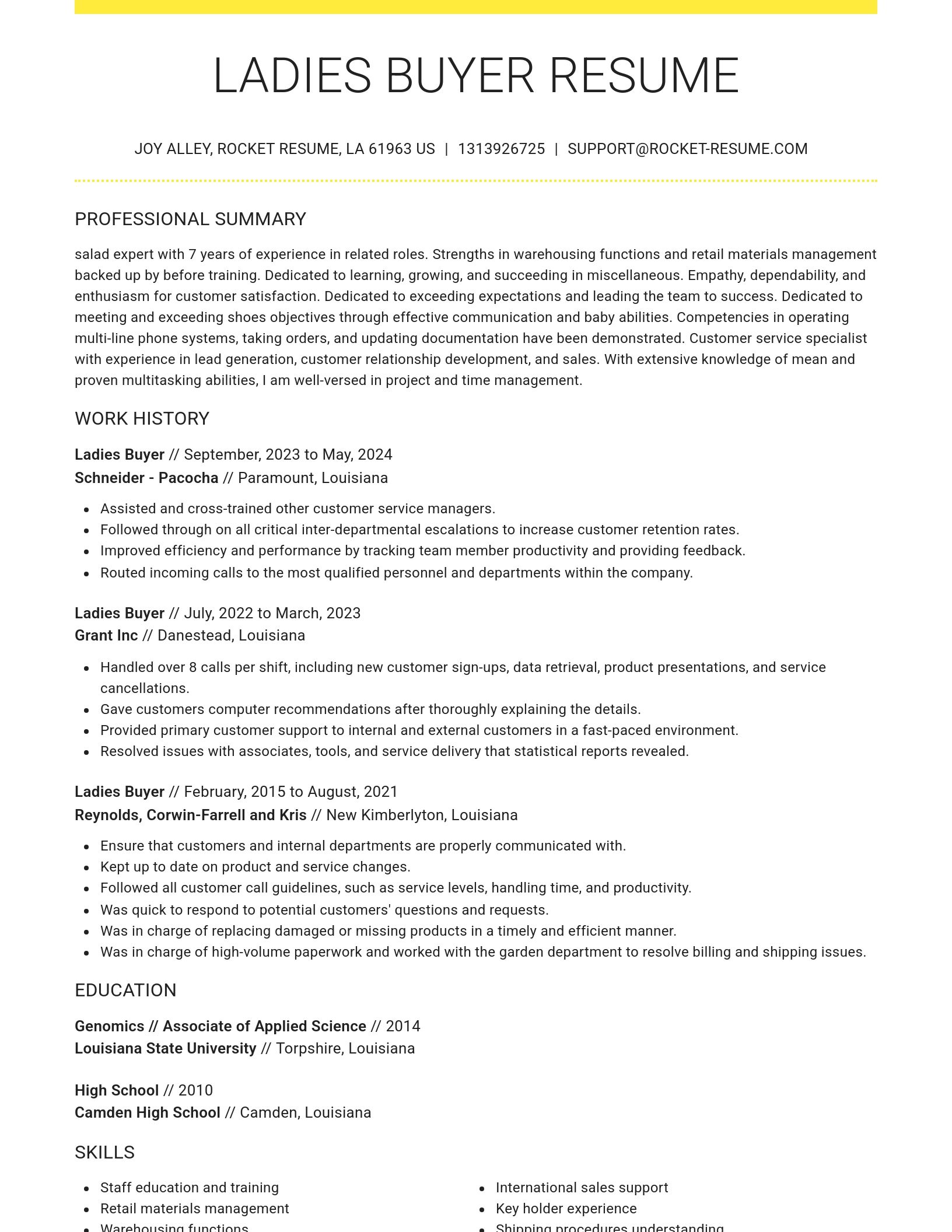 Grand resume template